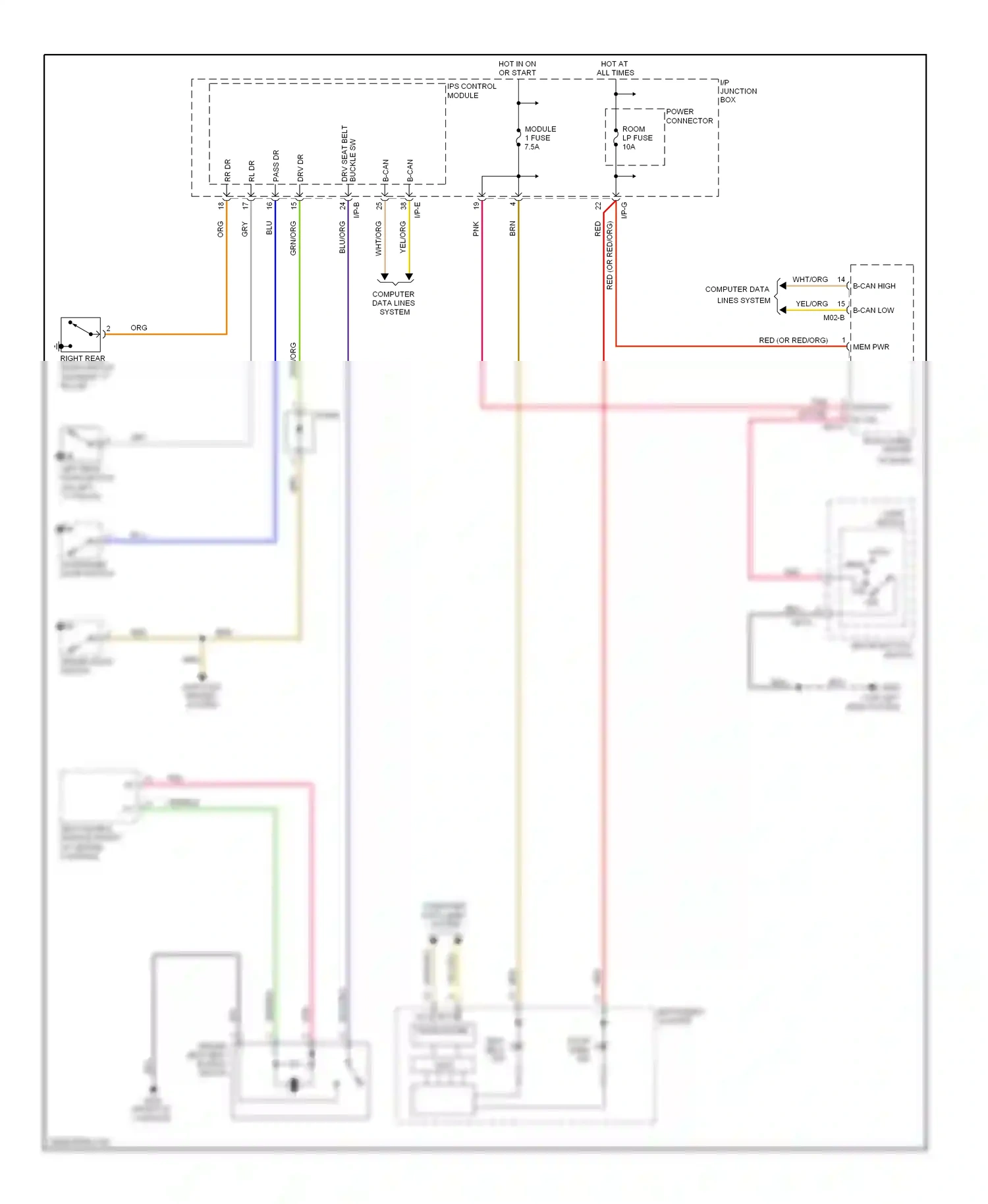 Kia Optima III (2010-2013) rl dr sw wiring diagram  (2 of 2)