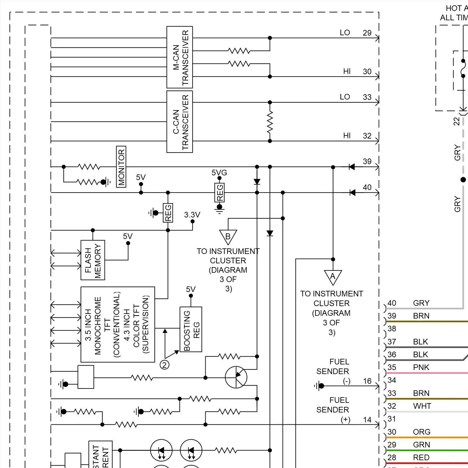 demo - Instrument cluster circuit, hybrid (1 of 3) Instrument cluster circuit, hybrid (1 of 3)