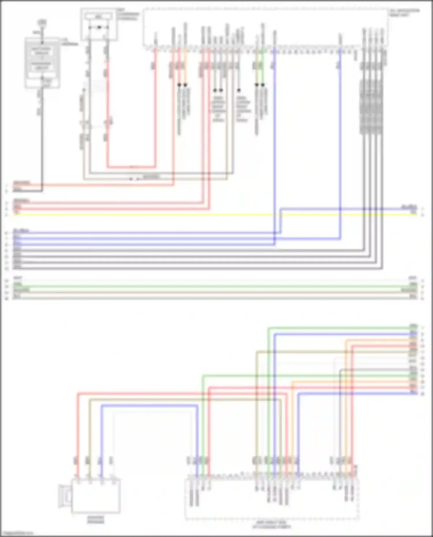 Optima Kia IV facelift (2018-2020): Navigation circuit, except hybrid & plug-in hybrid version 1.0 w/ amplifier (3 of 4)