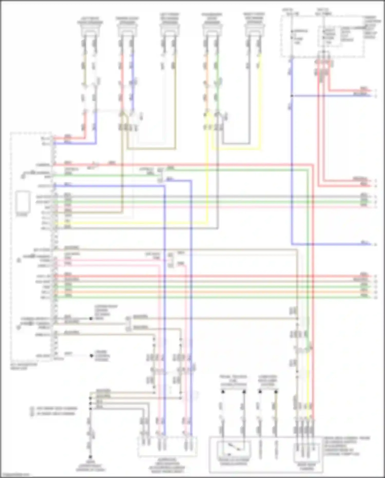 Optima Kia IV facelift (2018-2020): Navigation circuit, except hybrid & plug-in hybrid version 1.0 w/o amplifier (1 of 3)