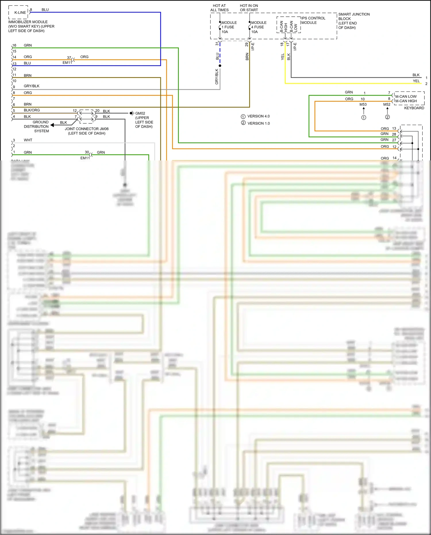 Kia Optima IV facelift (2018-2020) b-can low wiring diagram  (31 of 68)