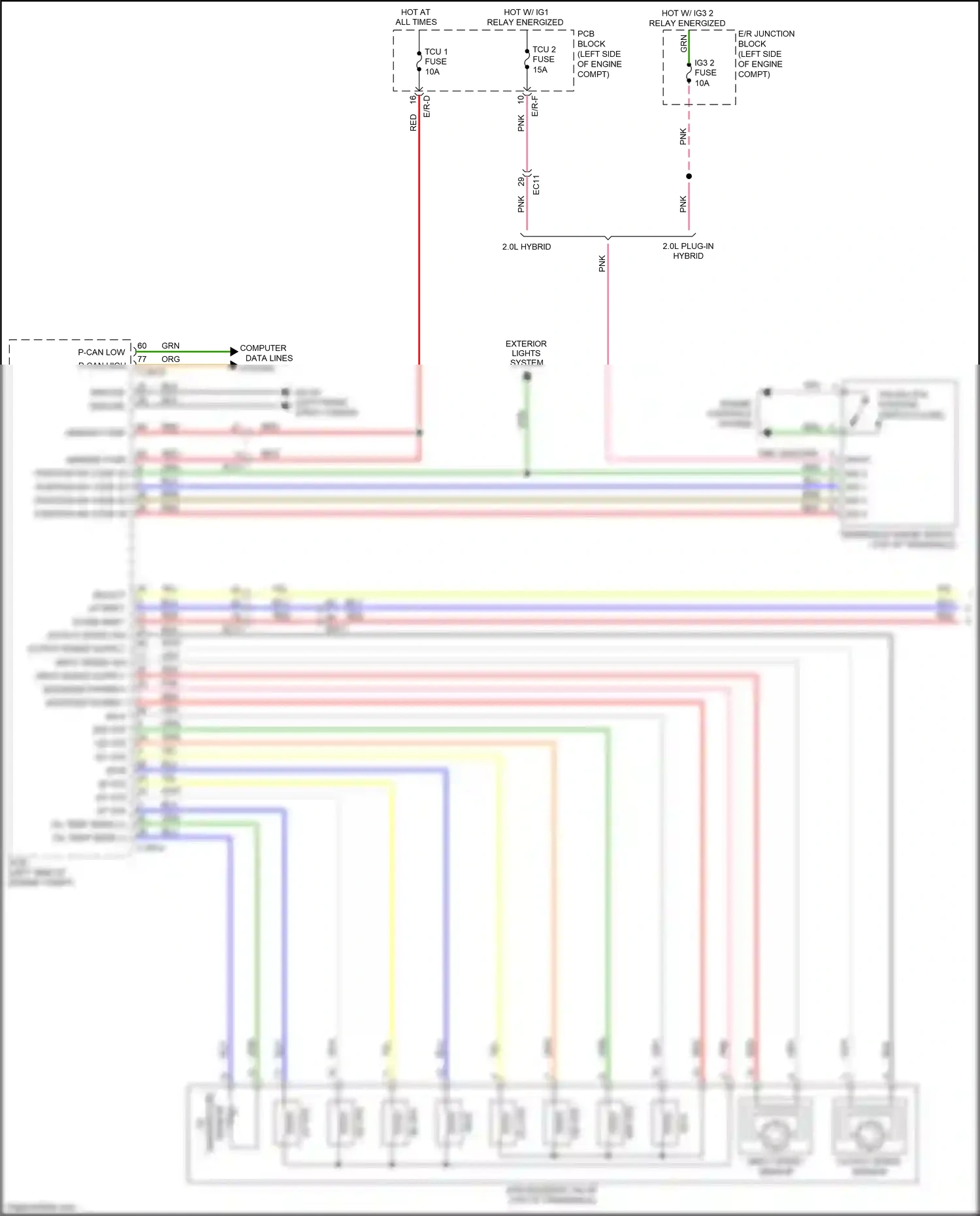 Kia Optima IV facelift (2018-2020) down shift wiring diagram  (1 of 14)