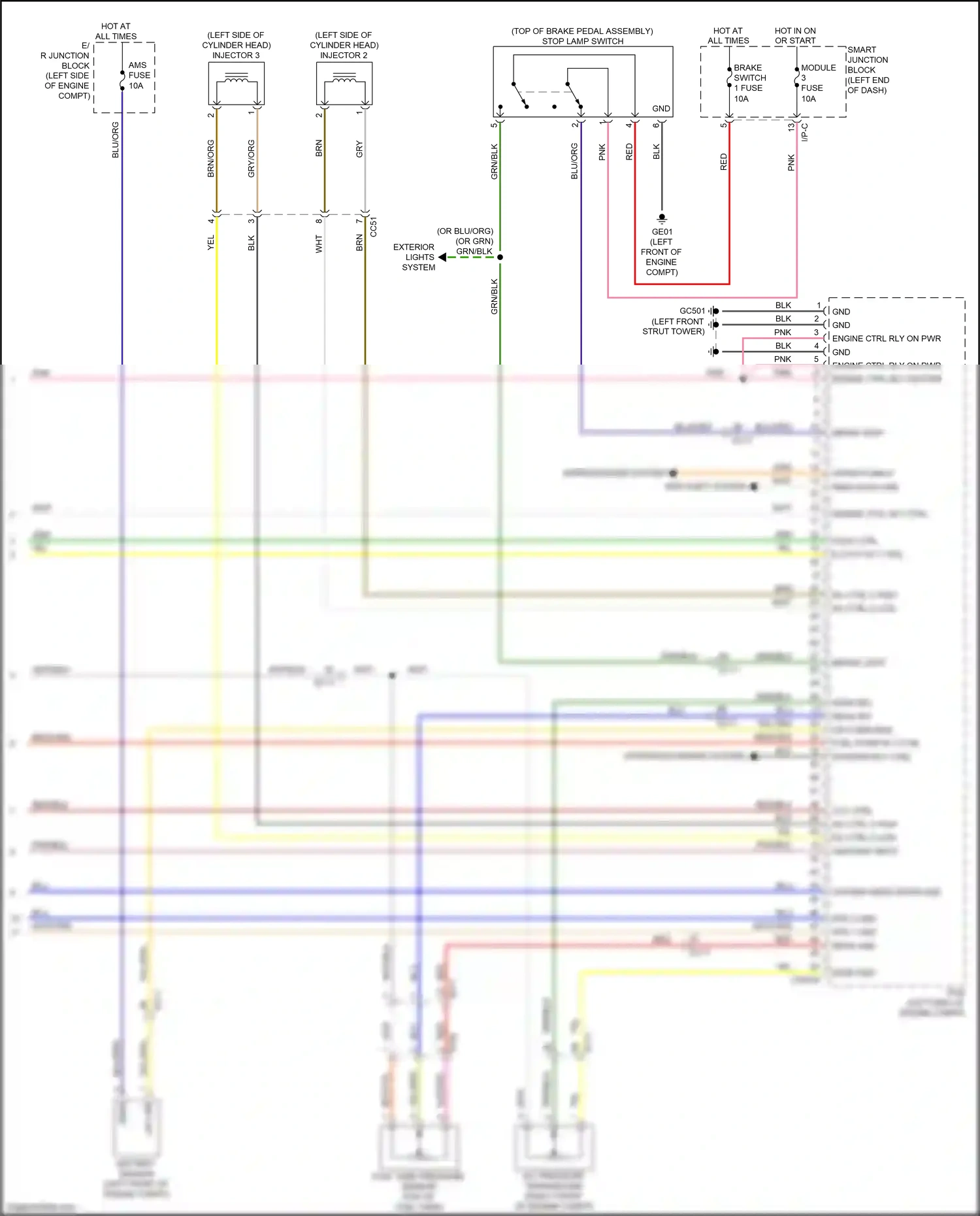 Kia Optima IV facelift (2018-2020) e/r junction block wiring diagram  (60 of 77)