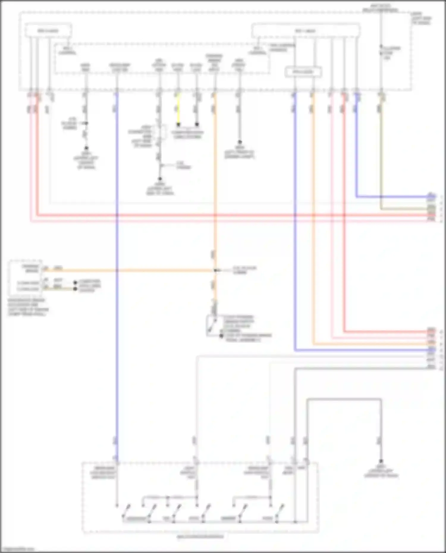 Wiring diagram headlamp low backup for Kia Optima IV facelift (2018-2020) (1 of 4)