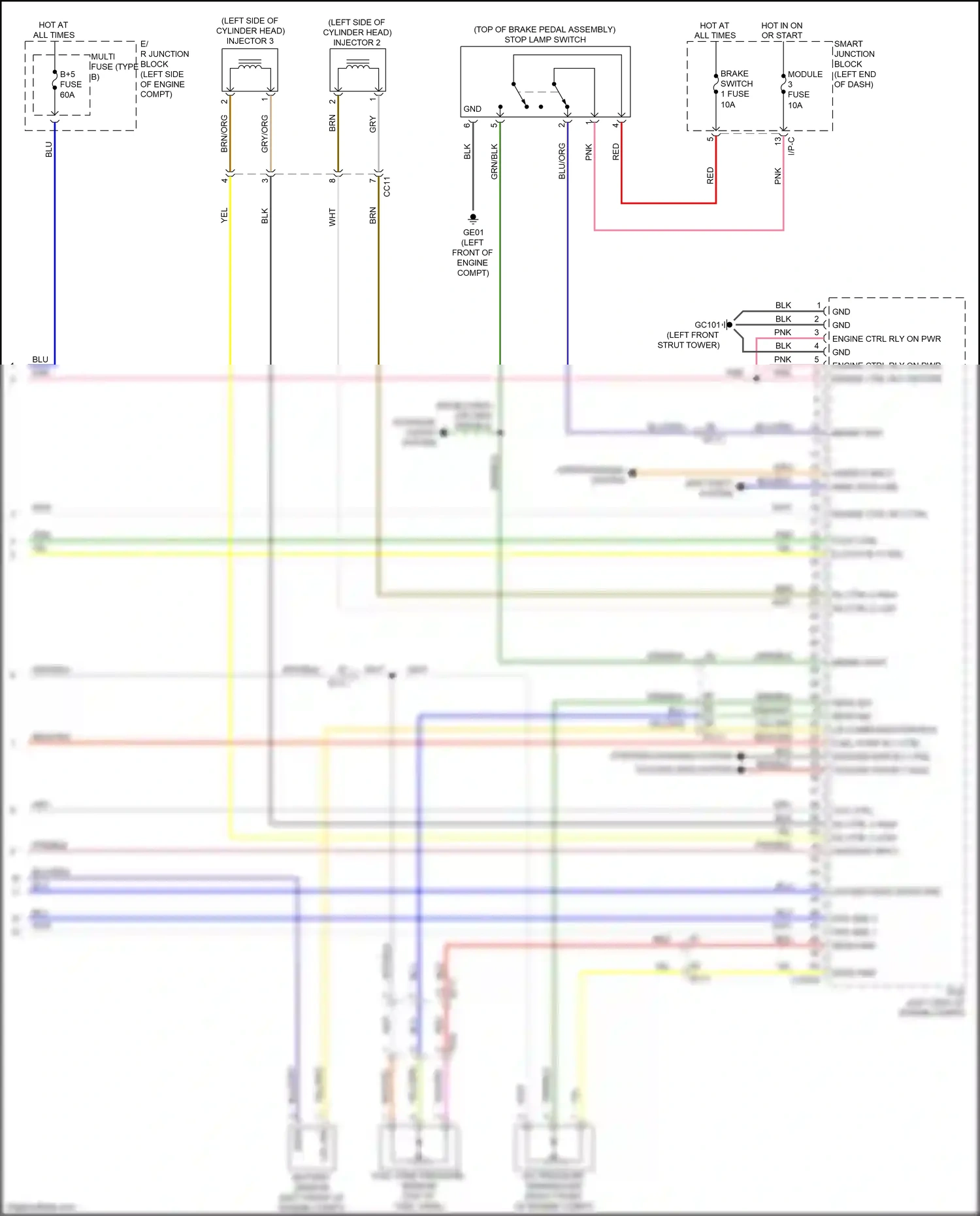 Kia Optima IV facelift (2018-2020) inj ctrl 2 low wiring diagram  (3 of 4)
