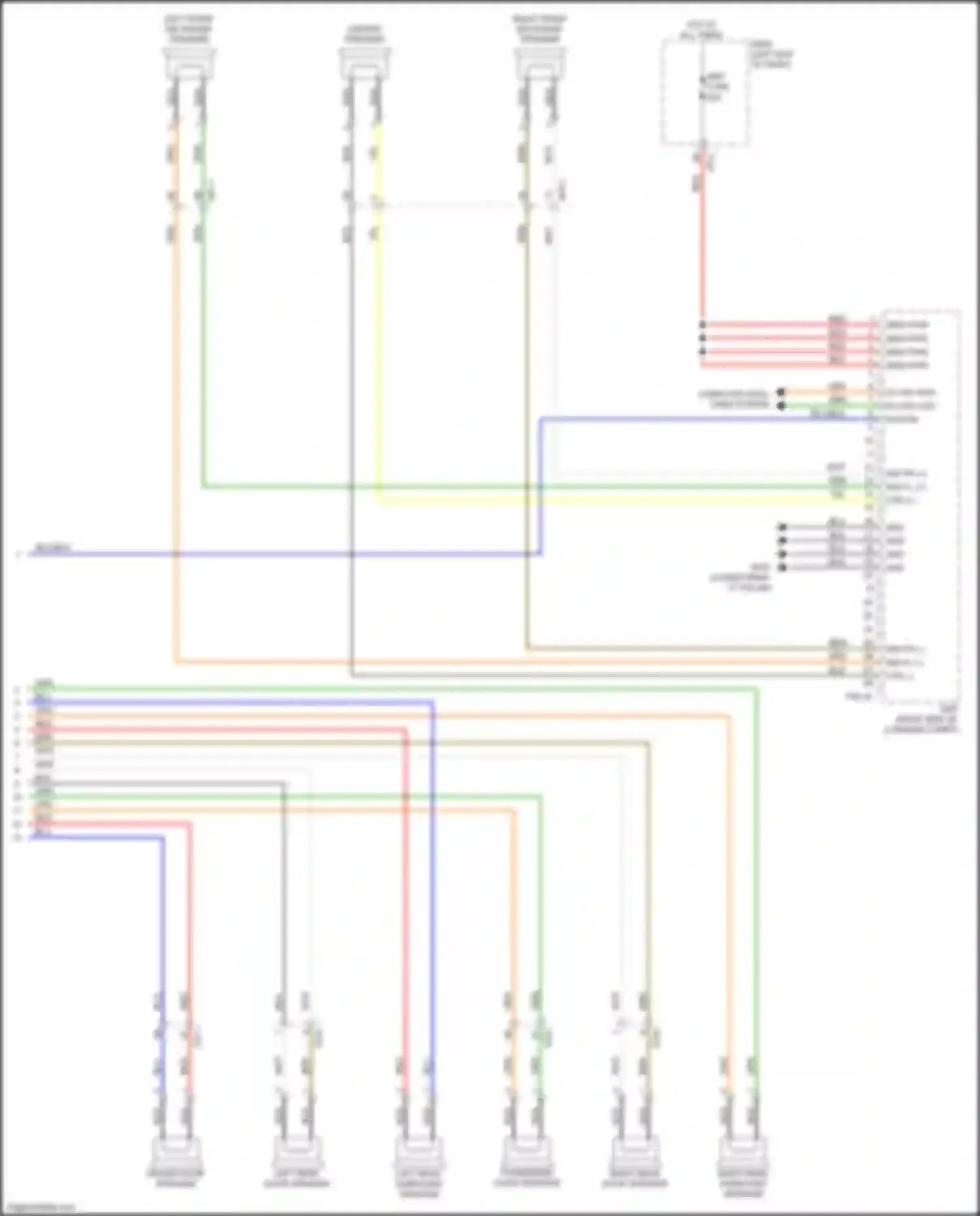 Wiring diagram left front mid-range speaker for Kia Optima IV facelift (2018-2020) (9 of 15)