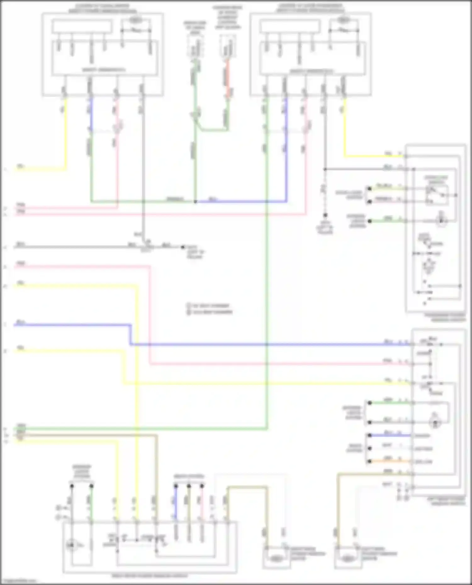 Wiring diagram passenger power window switch for Kia Optima IV facelift (2018-2020) (9 of 23)