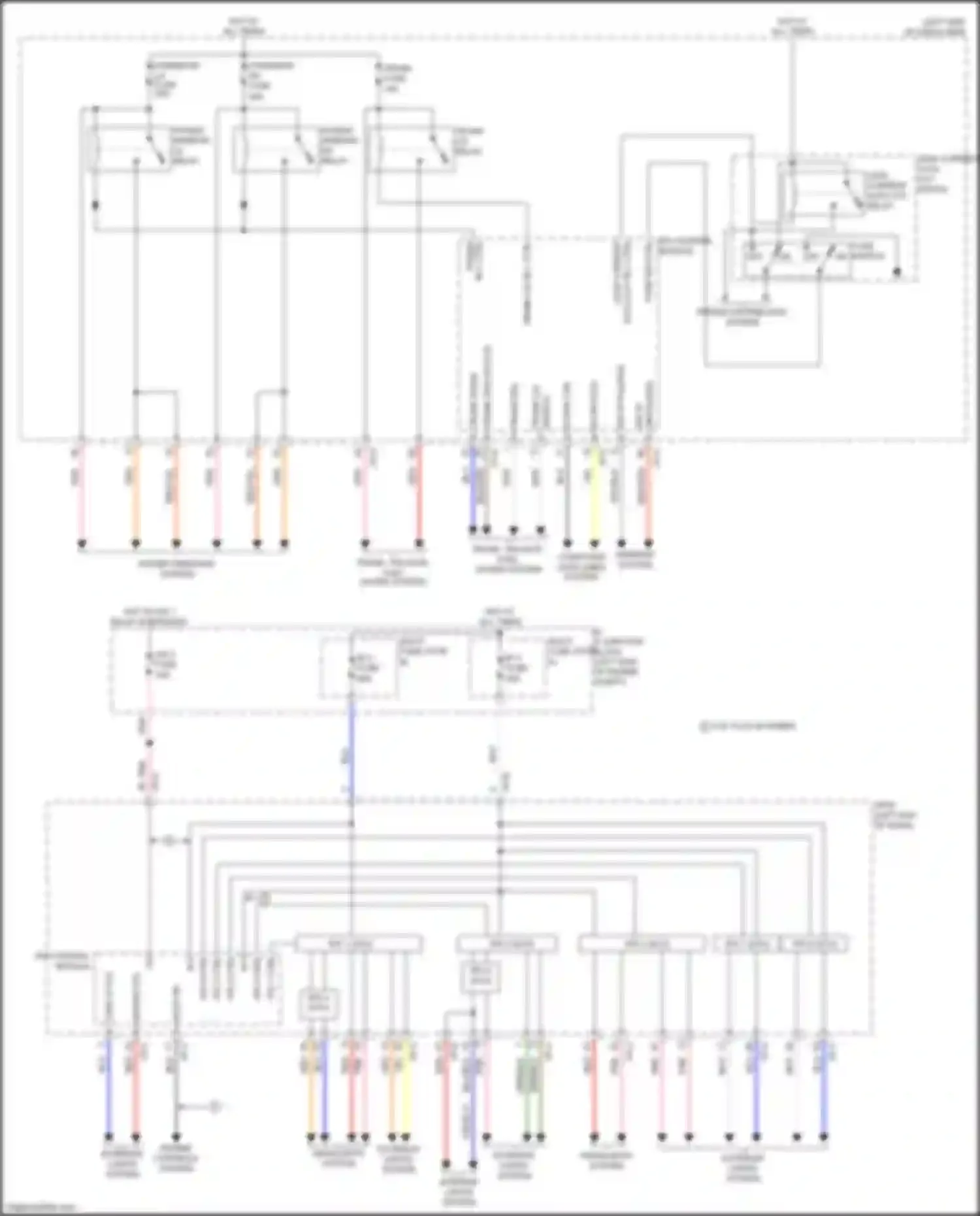 Wiring diagram power windows system for Kia Optima IV facelift (2018-2020) (4 of 11)