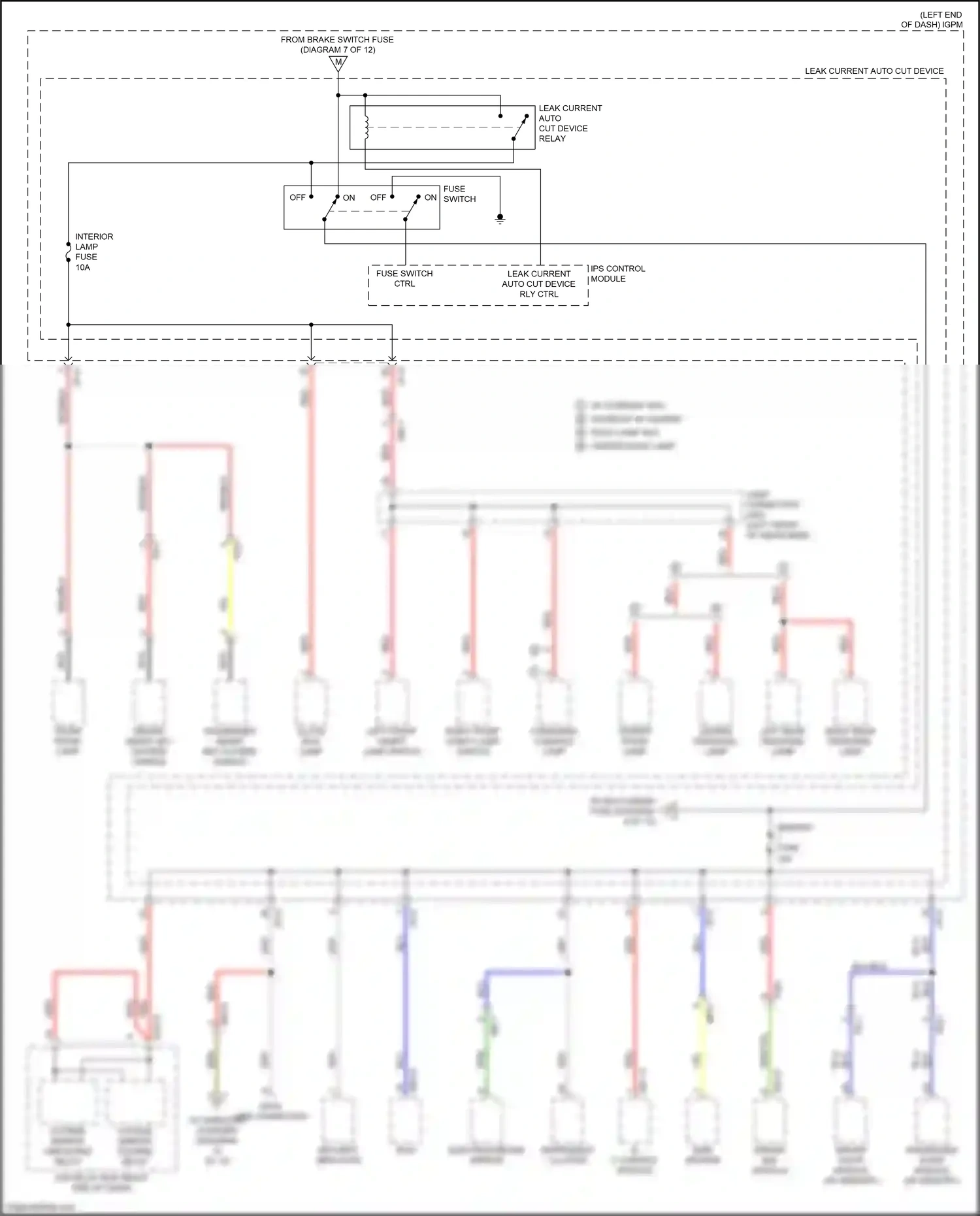 Kia Optima IV facelift (2018-2020) right front vanity lamp switch wiring diagram  (2 of 7)