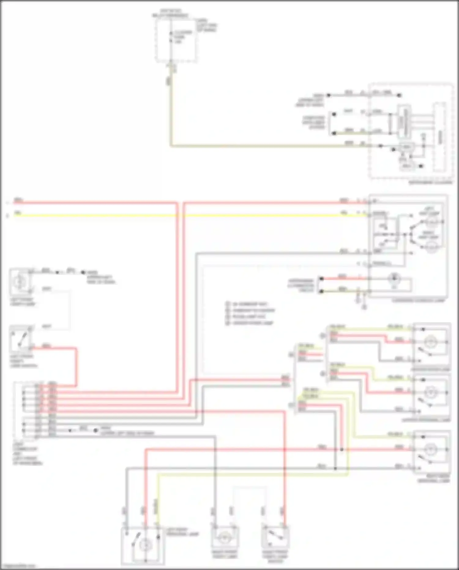 Wiring diagram right rear personal lamp for Kia Optima IV facelift (2018-2020) (10 of 12)