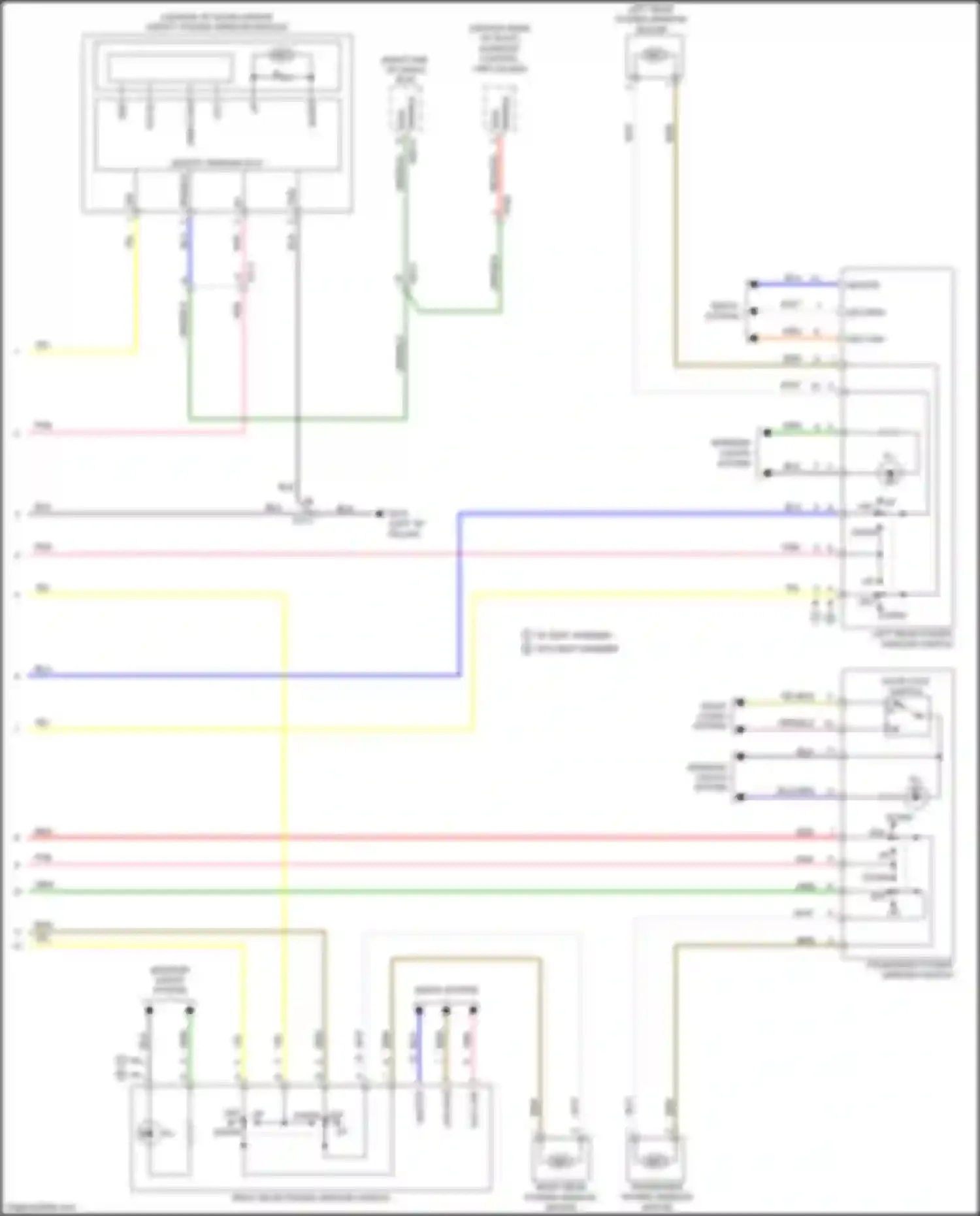 Wiring diagram safety window ecu for Kia Optima IV facelift (2018-2020) (2 of 5)