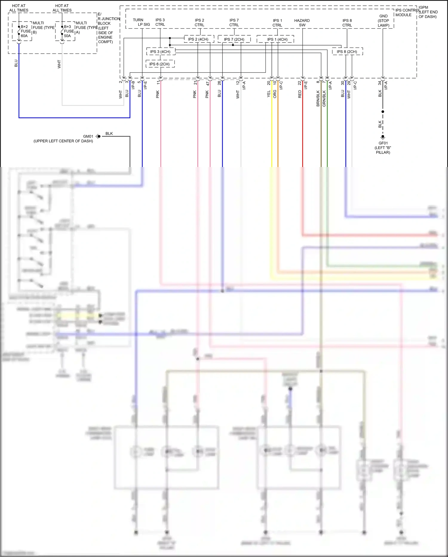 Kia Optima IV facelift (2018-2020) stop lamp wiring diagram  (3 of 4)