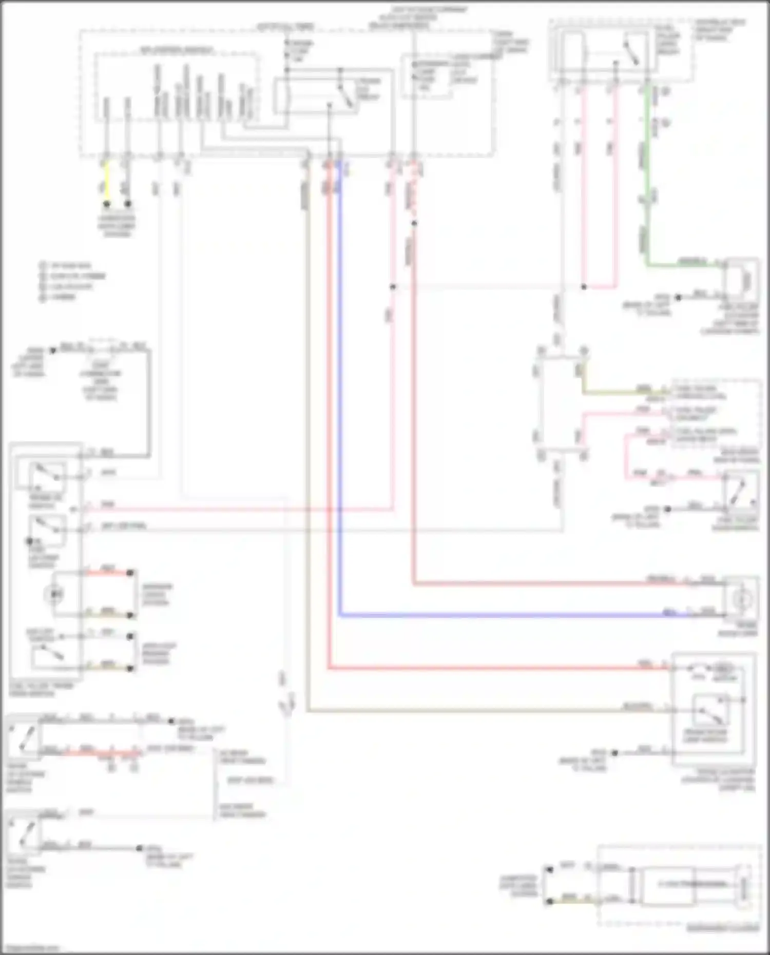 Wiring diagram trunk room for Kia Optima IV facelift (2018-2020) (3 of 3)