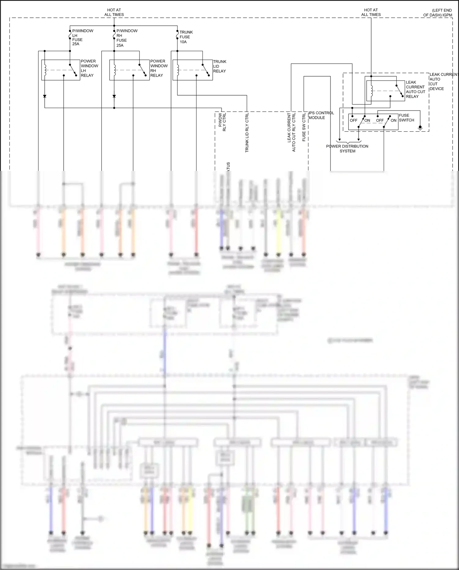 Kia Optima IV facelift (2018-2020) trunk, tailgate, fuel doors system wiring diagram  (12 of 18)