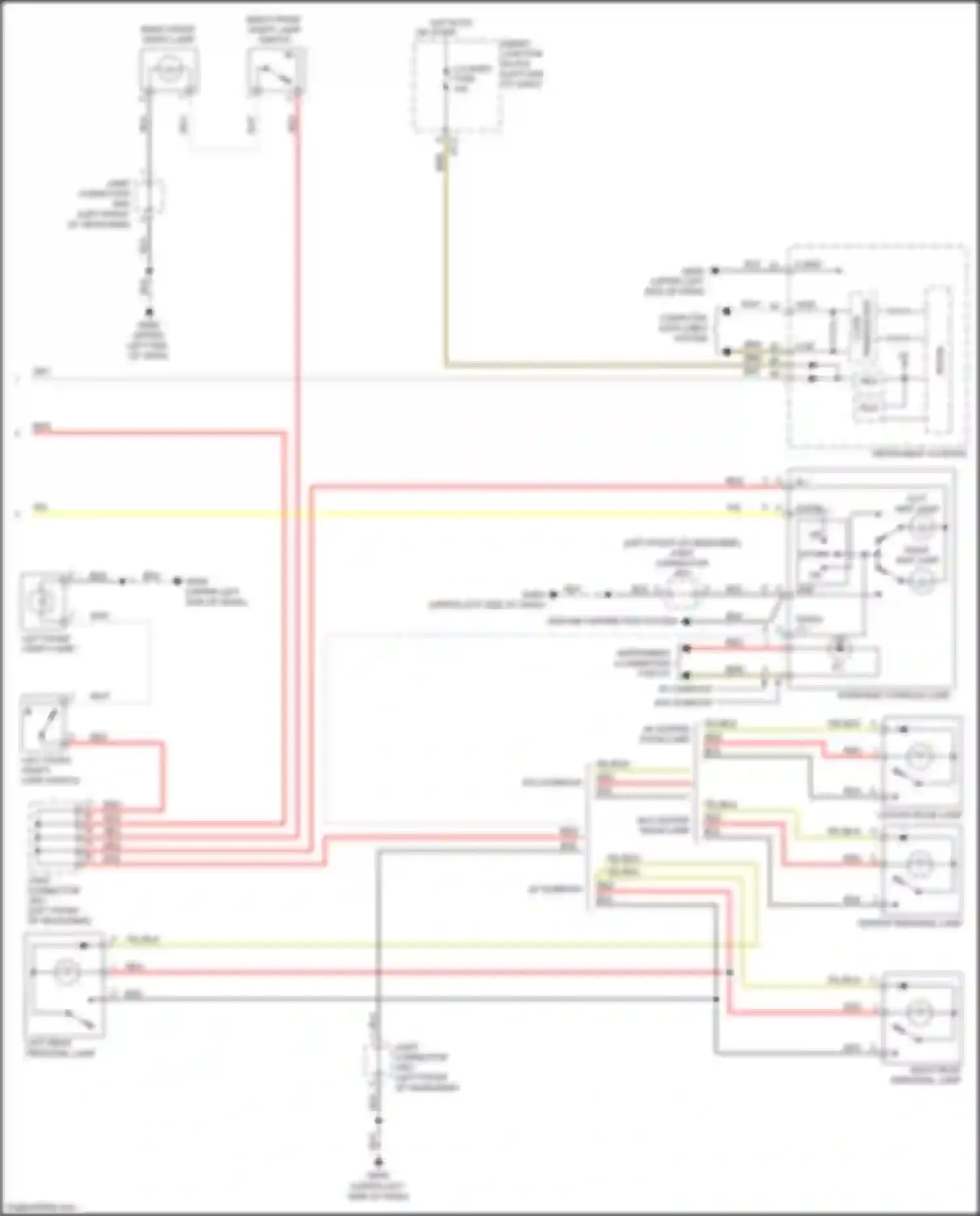 Wiring diagram w/ center room lamp for Kia Optima IV facelift (2018-2020) (6 of 6)