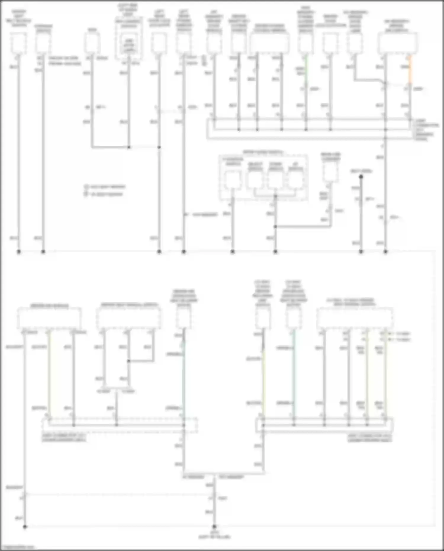 Wiring diagram 12-way 10-way for Kia Optima IV (2015-2018) (3 of 5)