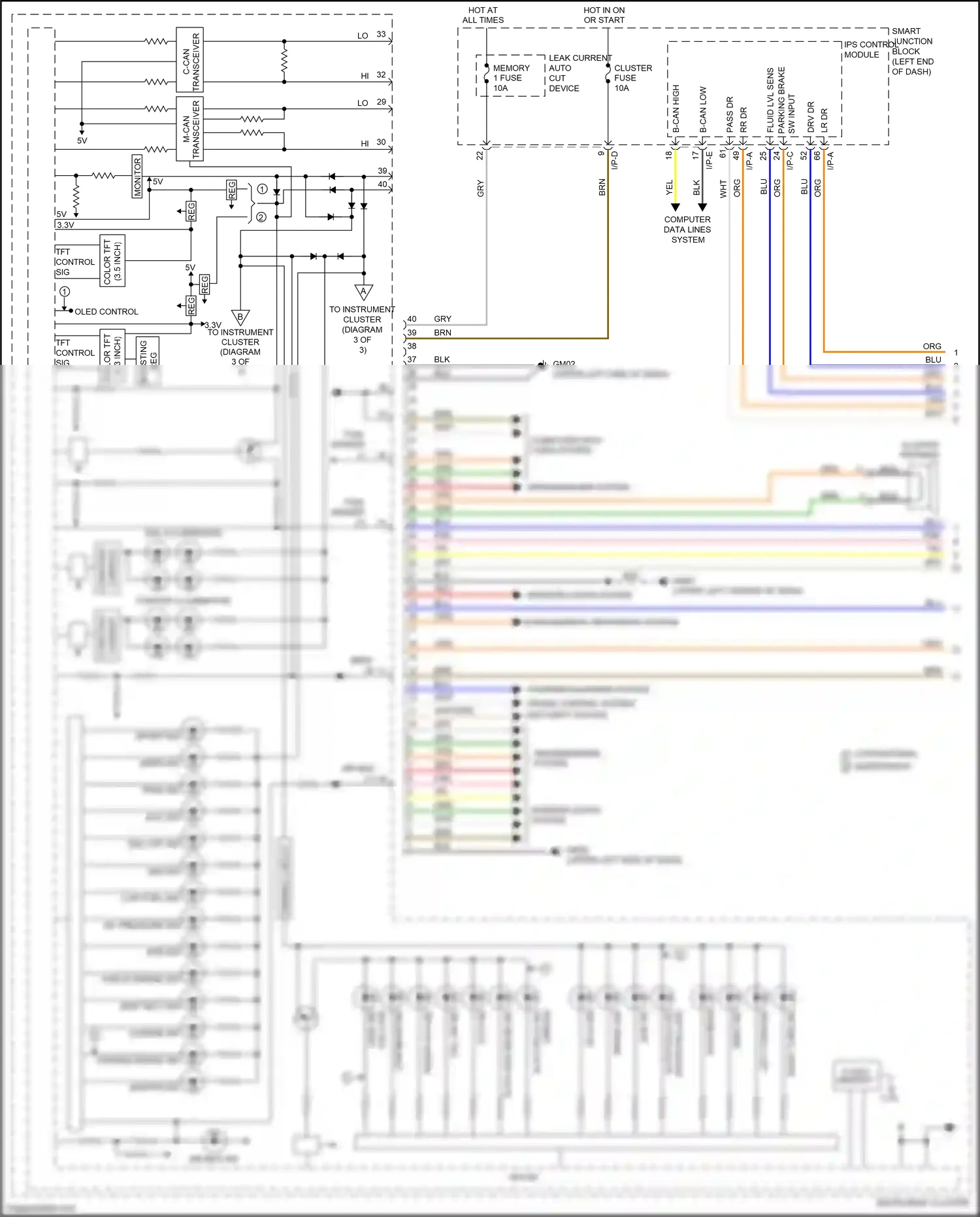 Kia Optima IV (2015-2018) 3.5 inch wiring diagram  (2 of 3)