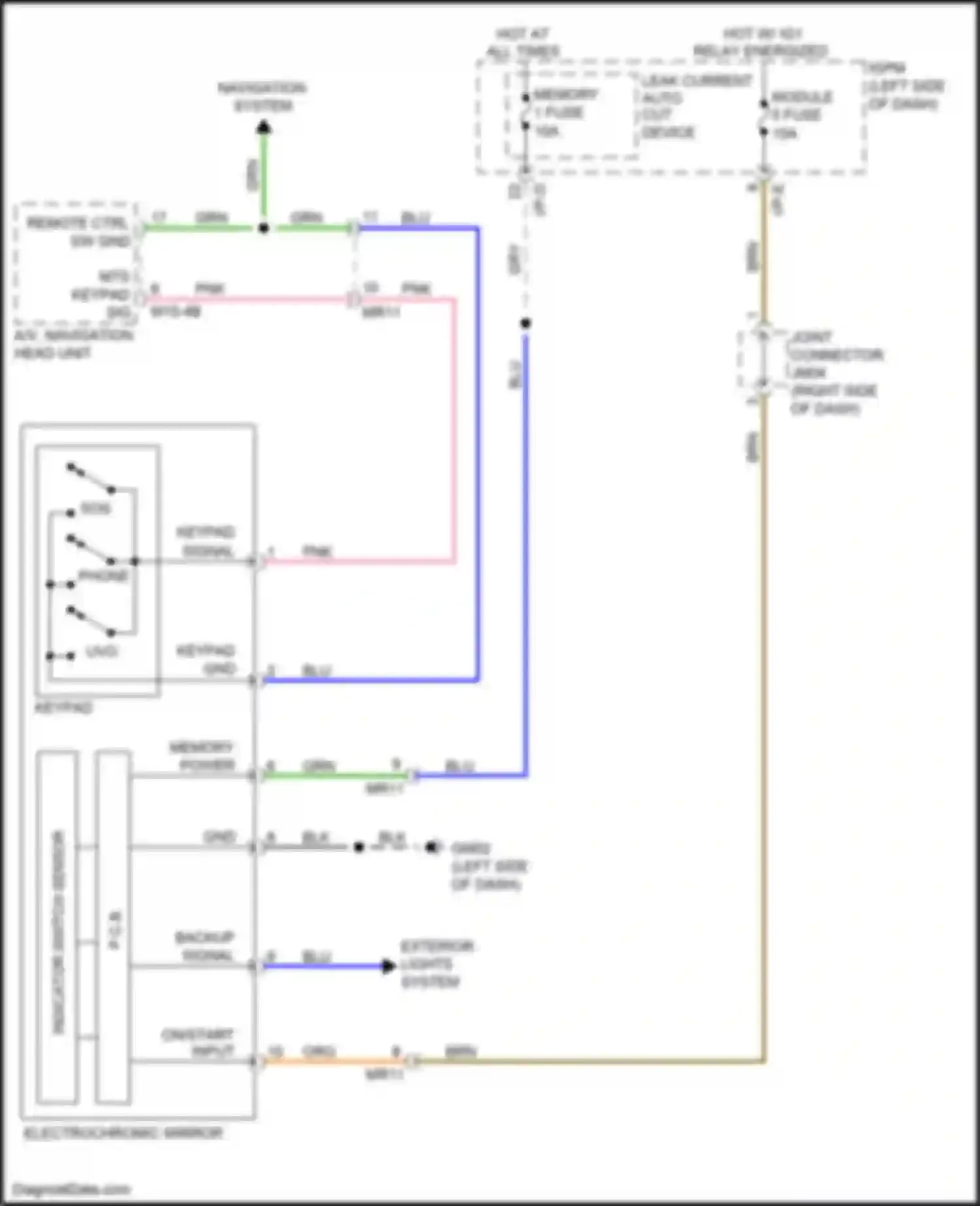 Wiring diagram backup signal for Kia Optima IV (2015-2018) (2 of 4)