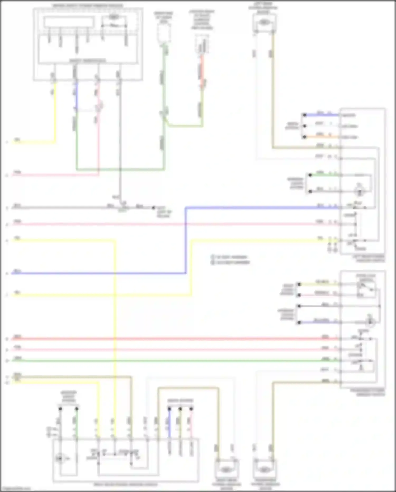 Wiring diagram door locks system for Kia Optima IV (2015-2018) (2 of 8)
