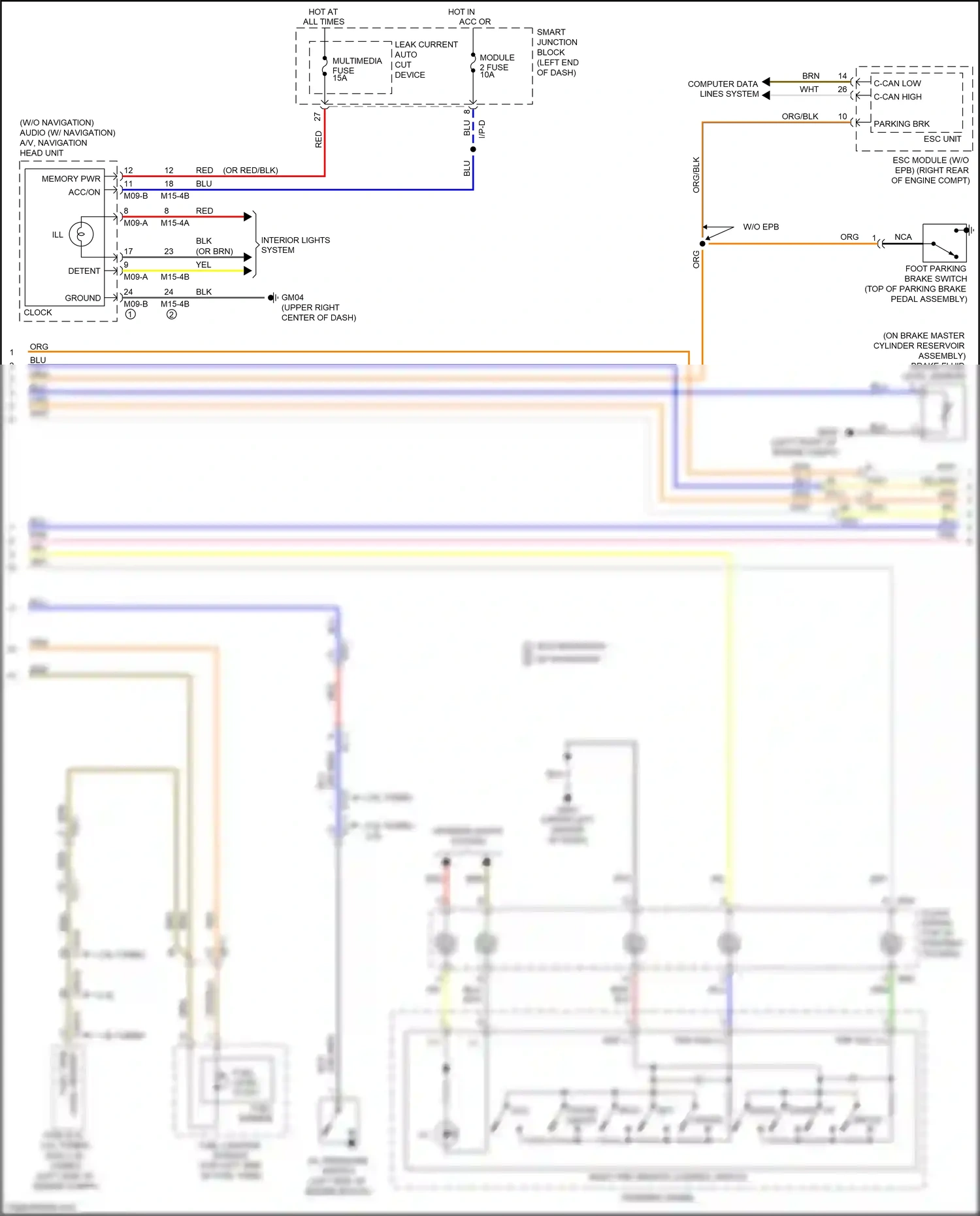 Kia Optima IV (2015-2018) down enter wiring diagram  (1 of 1)