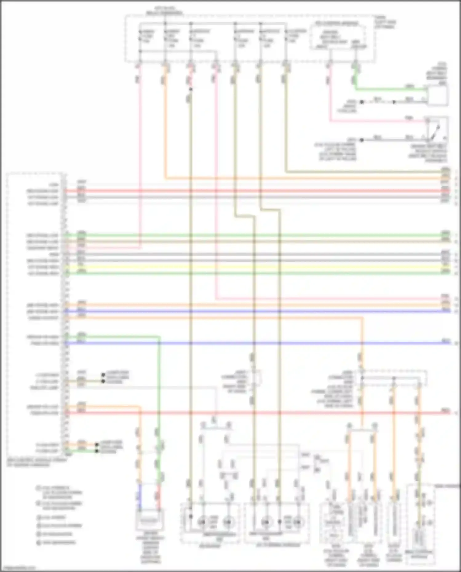 Wiring diagram driver front impact sensor for Kia Optima IV (2015-2018) (2 of 2)