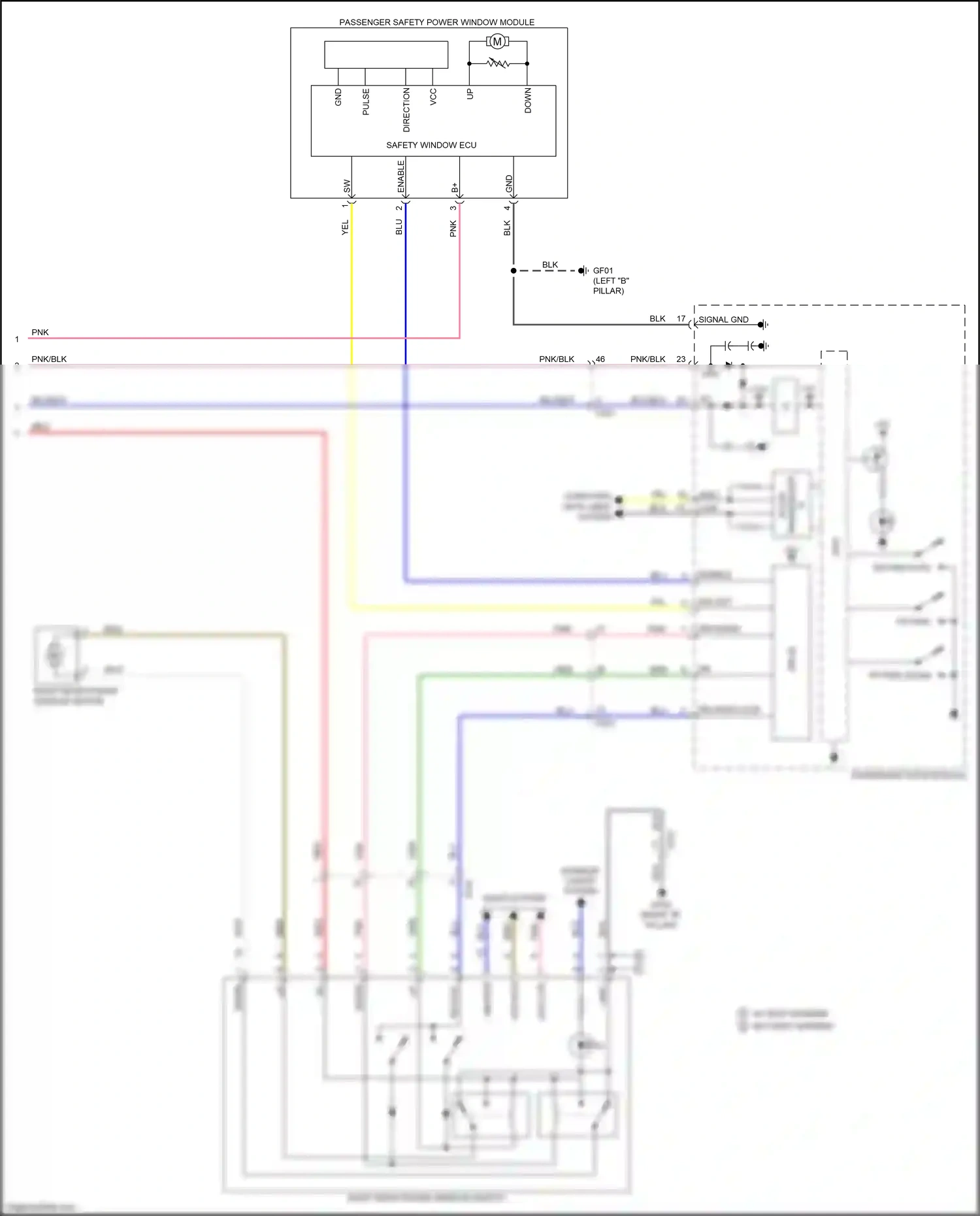 Kia Optima IV (2015-2018) fr pwd down wiring diagram  (2 of 4)