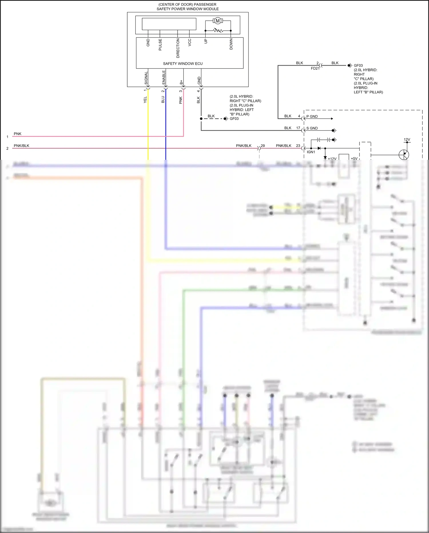 Kia Optima IV (2015-2018) fr pwd down wiring diagram  (4 of 4)