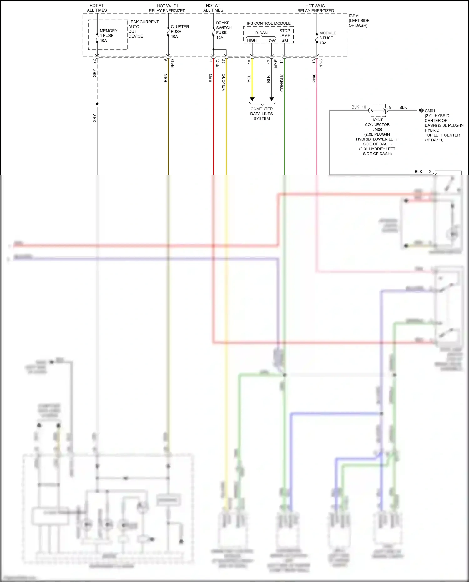 Kia Optima IV (2015-2018) instrument cluster wiring diagram  (13 of 83)