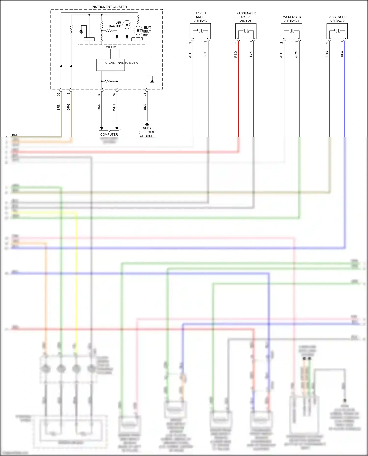 Kia Optima IV (2015-2018) instrument cluster wiring diagram  (16 of 83)