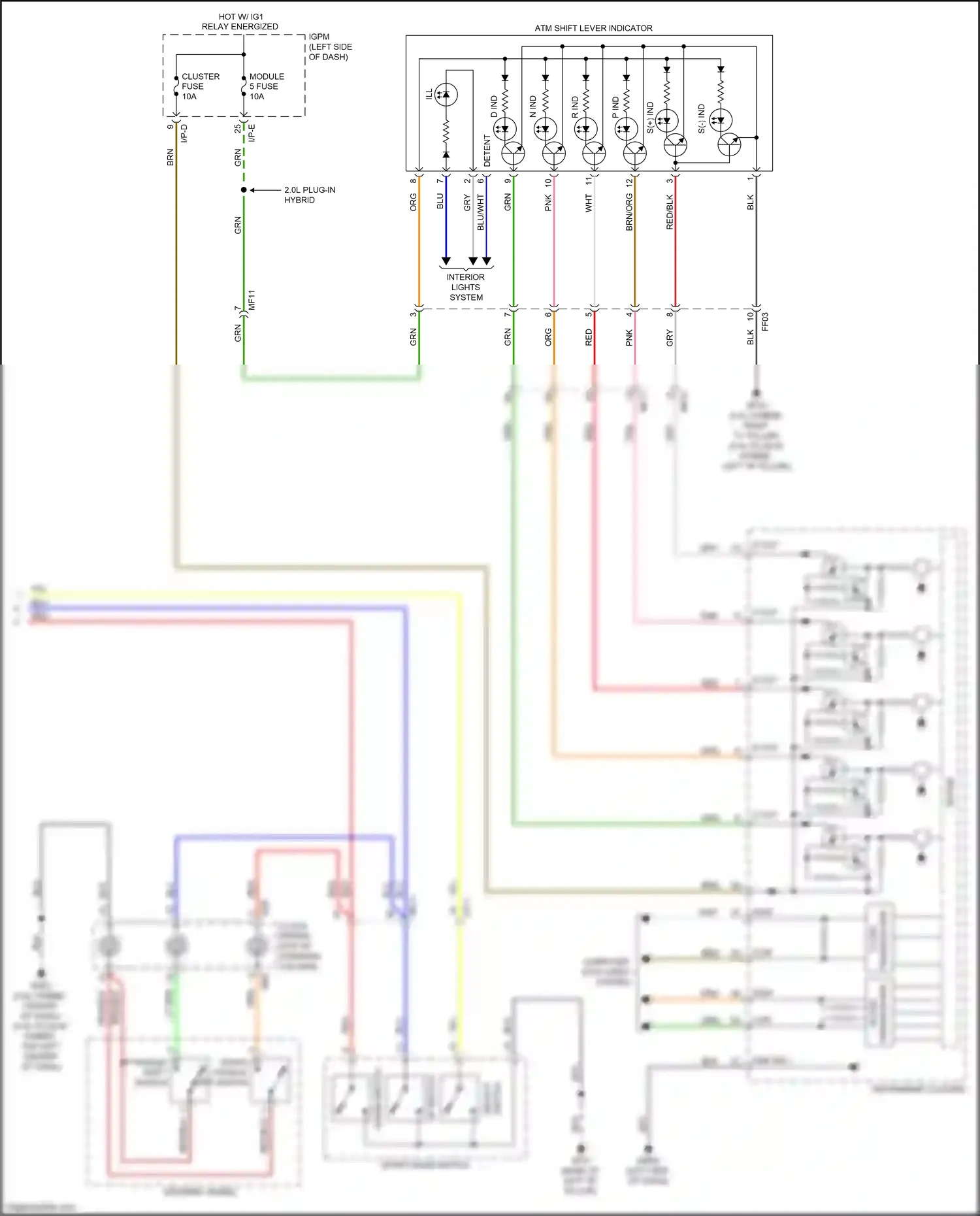Kia Optima IV (2015-2018) instrument cluster wiring diagram  (42 of 83)