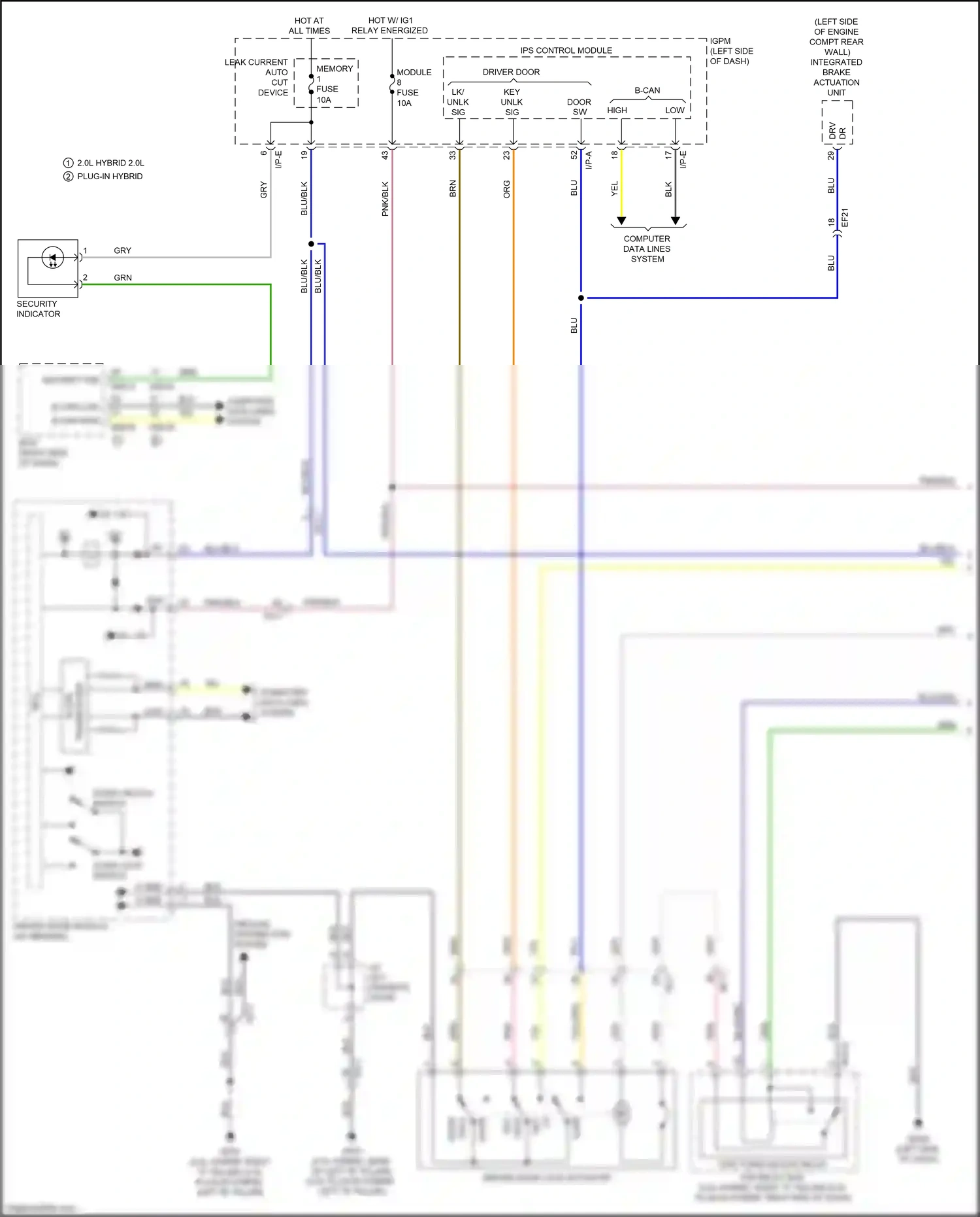 Kia Optima IV (2015-2018) integrated brake actuation unit wiring diagram  (7 of 20)