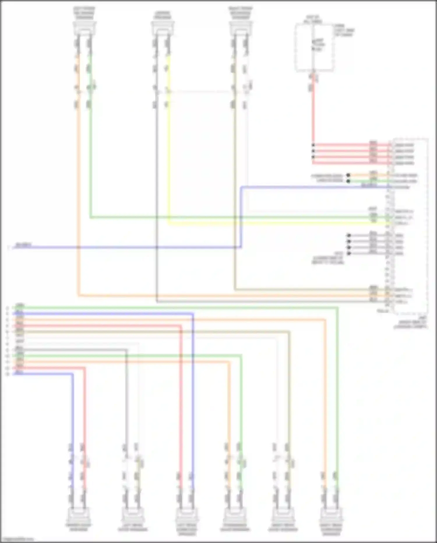 Wiring diagram left front mid-range speaker for Kia Optima IV (2015-2018) (10 of 17)
