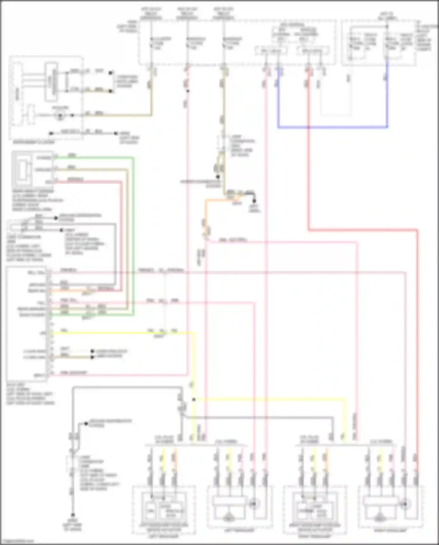 Wiring diagram left headlamp leveling device actuator for Kia Optima IV (2015-2018) (3 of 4)
