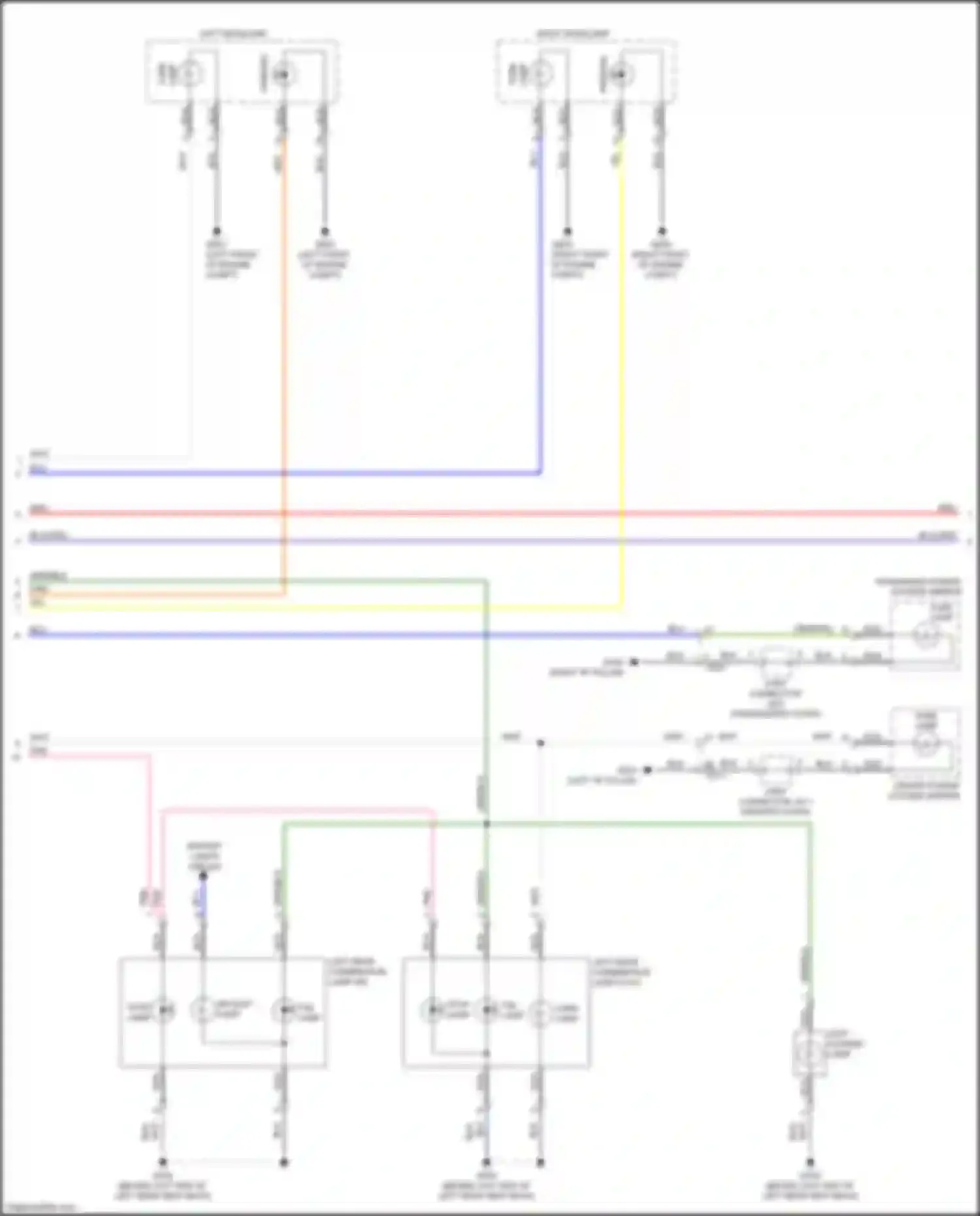 Wiring diagram left license lamp for Kia Optima IV (2015-2018) (9 of 12)