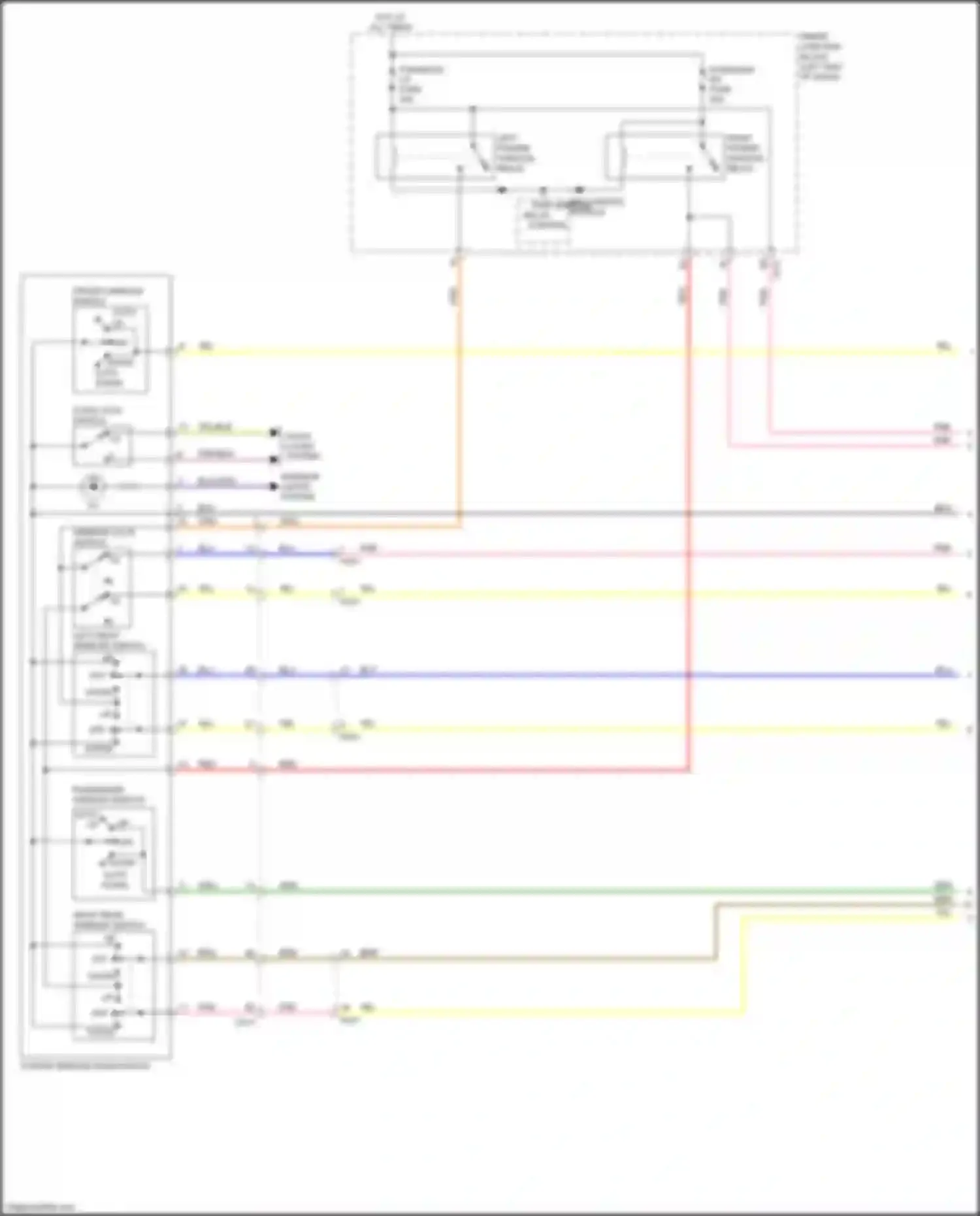 Wiring diagram left power window relay for Kia Optima IV (2015-2018) (7 of 7)