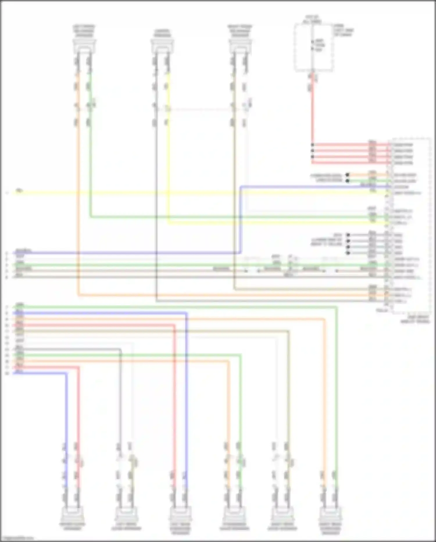 Wiring diagram left rear surround speaker for Kia Optima IV (2015-2018) (3 of 9)