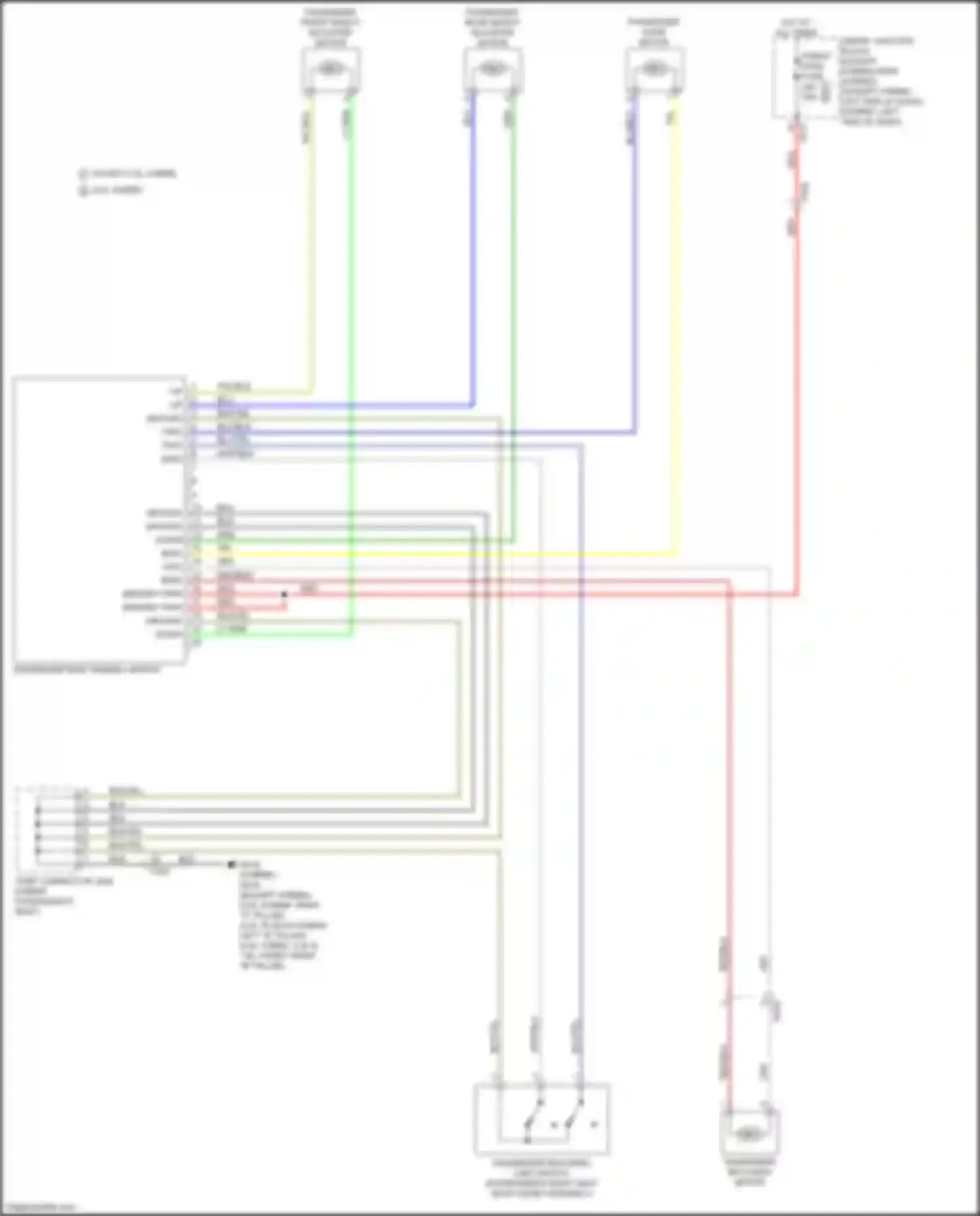 Wiring diagram passenger slide motor for Kia Optima IV (2015-2018) (2 of 2)