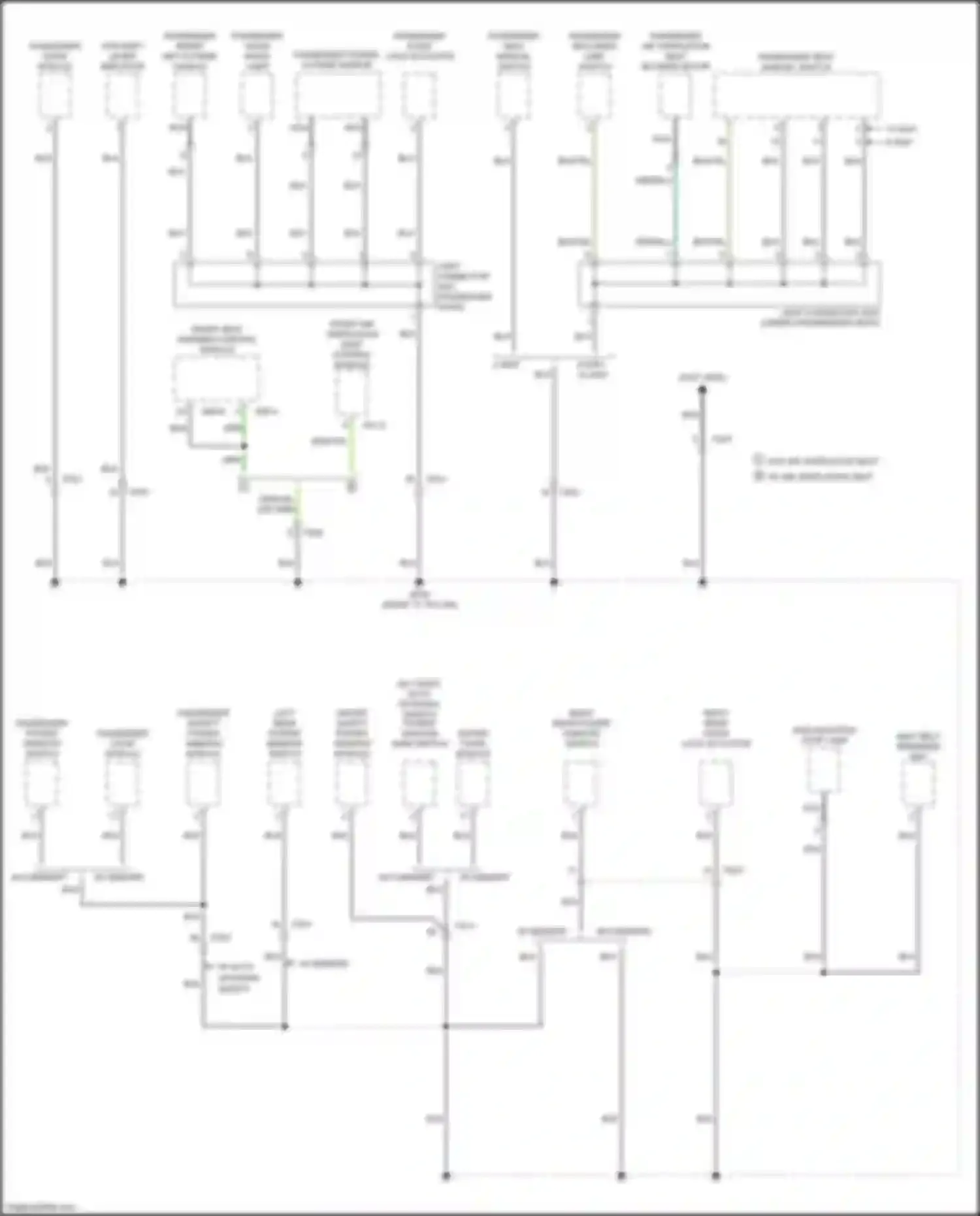 Wiring diagram right rear power window switch for Kia Optima IV (2015-2018) (12 of 19)
