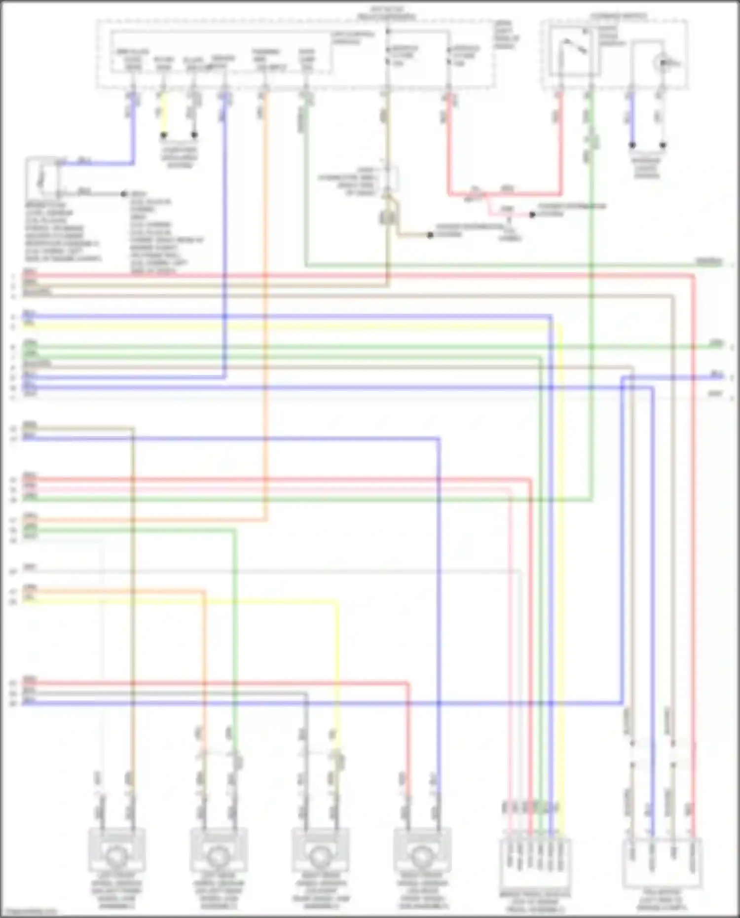 Wiring diagram right rear wheel sensor for Kia Optima IV (2015-2018) (3 of 5)