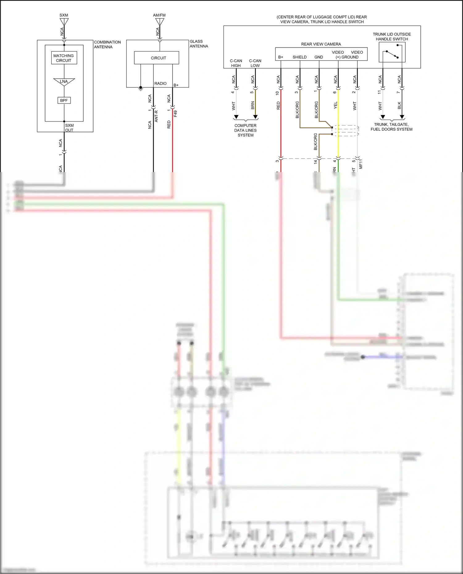 Kia Optima IV (2015-2018) trunk, tailgate, fuel doors system wiring diagram  (8 of 19)