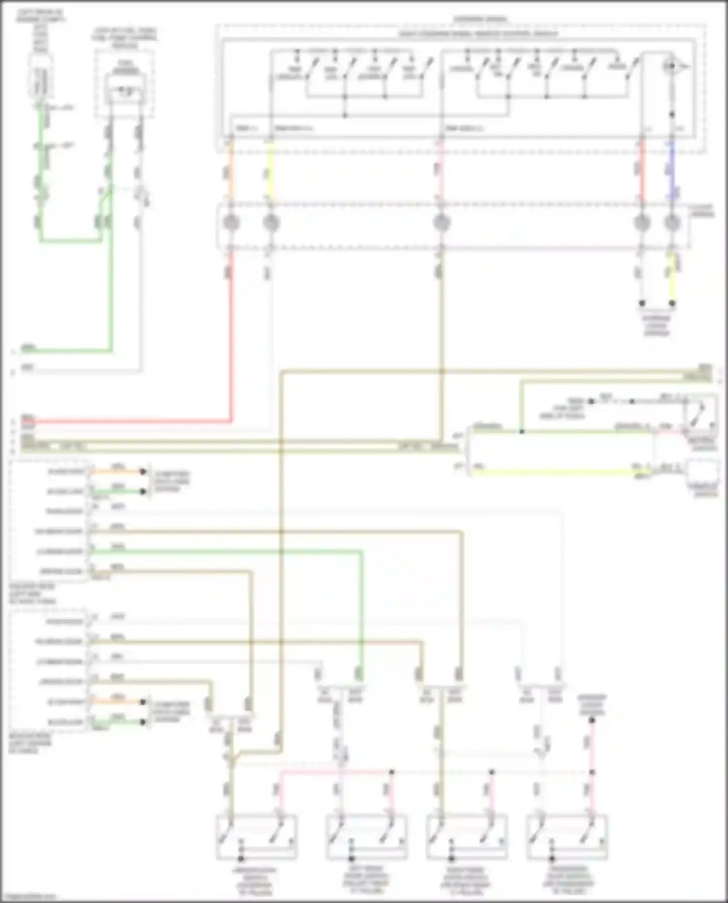 Wiring diagram driver door switch for Kia Rio X-Line I (2017-2020) (3 of 3)