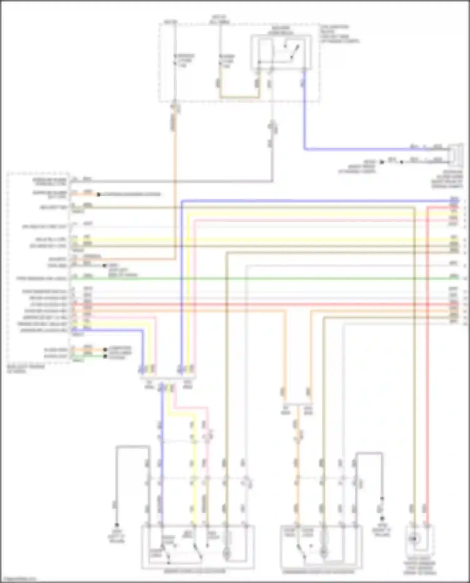 Wiring diagram passenger door lock actuator for Kia Rio X-Line I (2017-2020) (1 of 3)