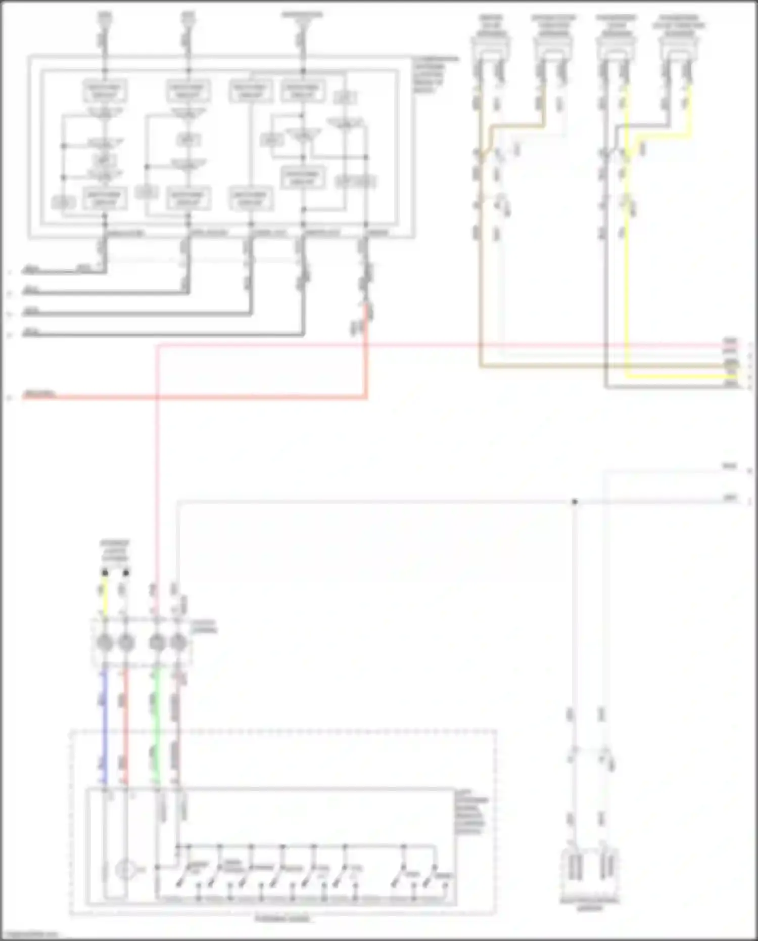 Wiring diagram passenger door tweeter speaker for Kia Rio X-Line I (2017-2020) (1 of 3)