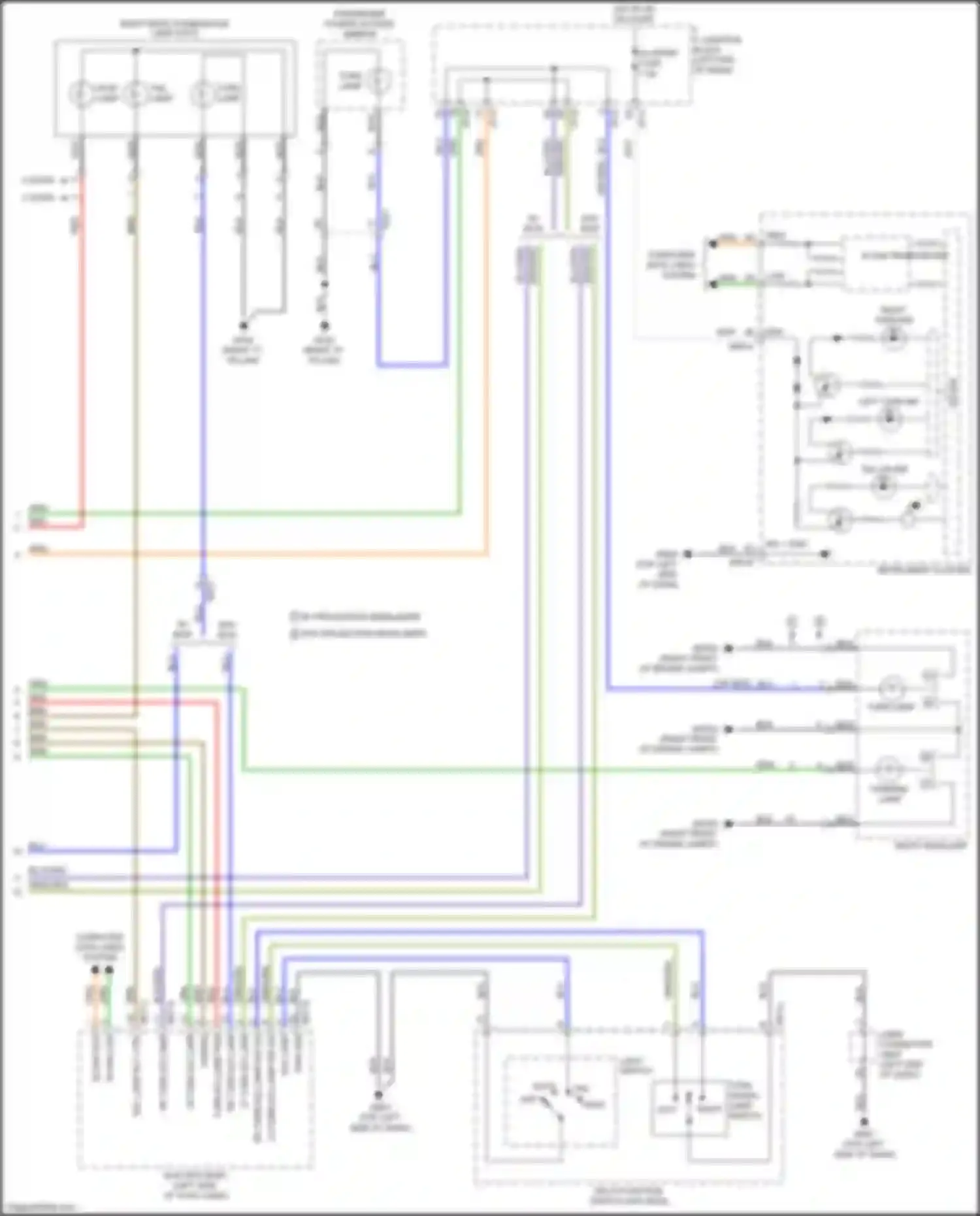 Wiring diagram tail lamp for Kia Rio X-Line I (2017-2020) (2 of 2)