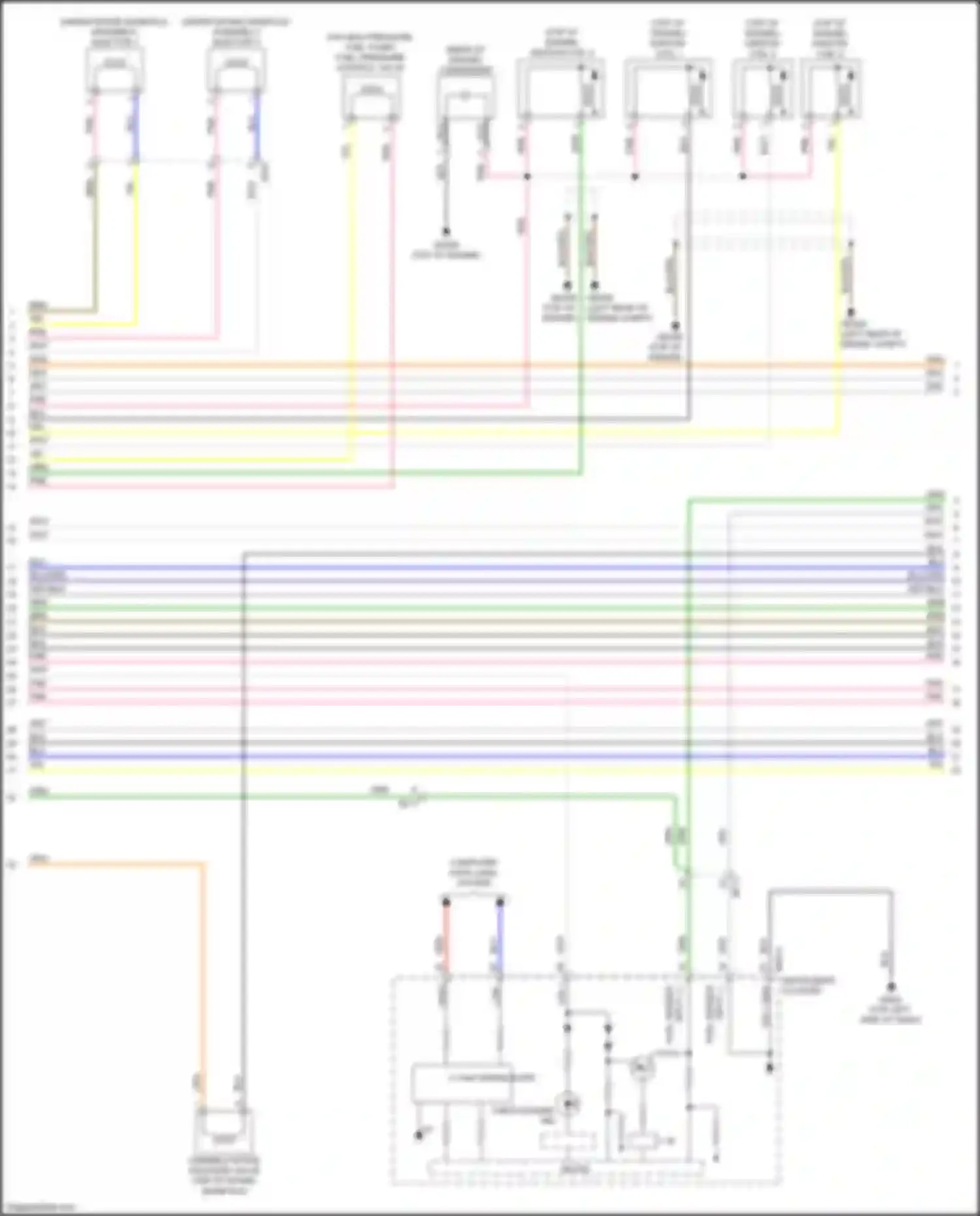 Wiring diagram top of engine) for Kia Rio X-Line I (2017-2020) (3 of 3)