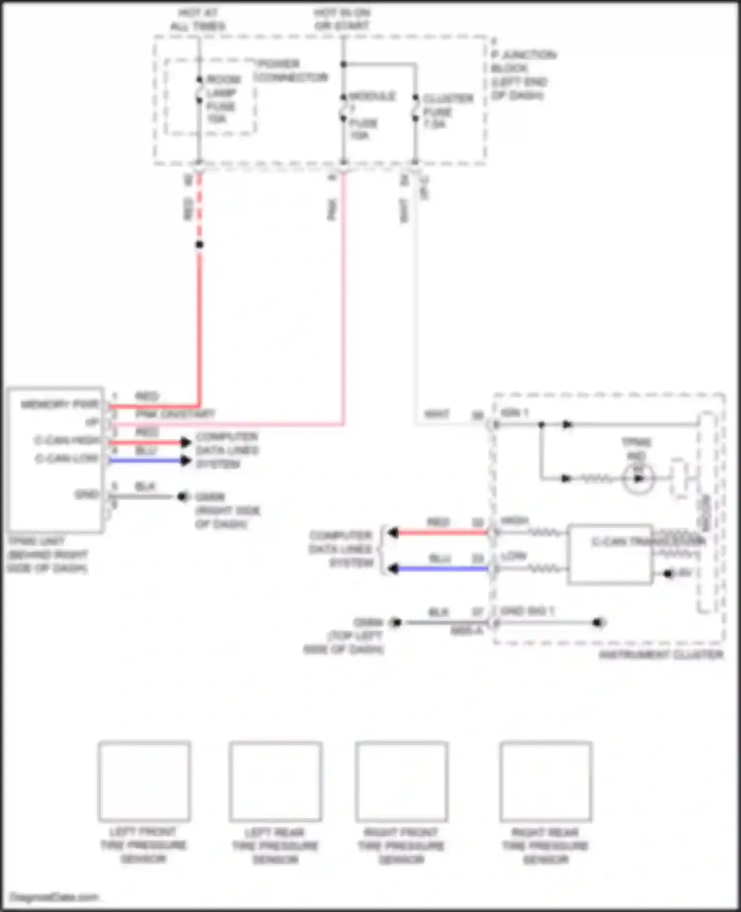 Wiring diagram c-can transceiver for Kia Rio X I (2020-2024) (10 of 13)