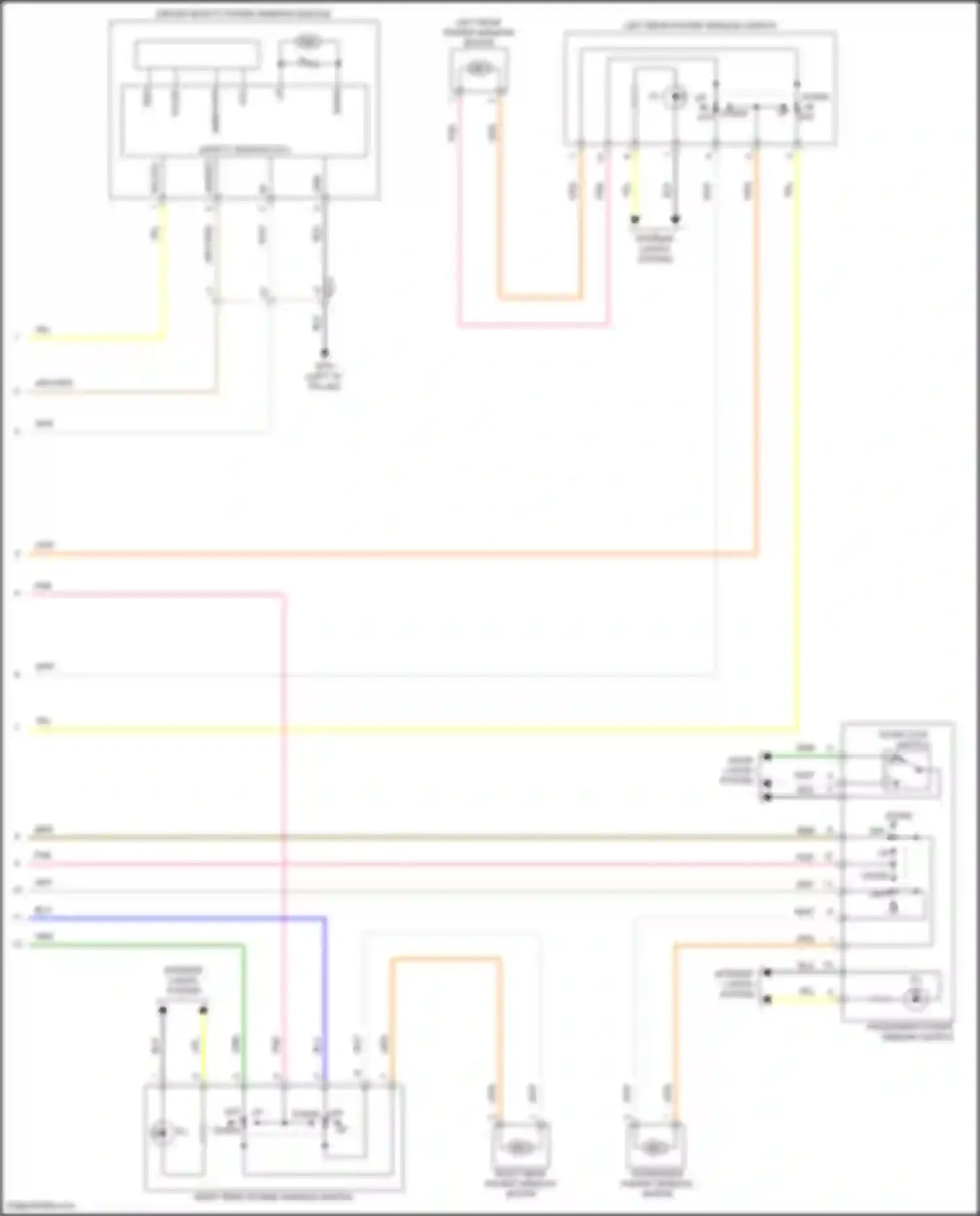 Wiring diagram door lock switch for Kia Rio X I (2020-2024) (4 of 6)