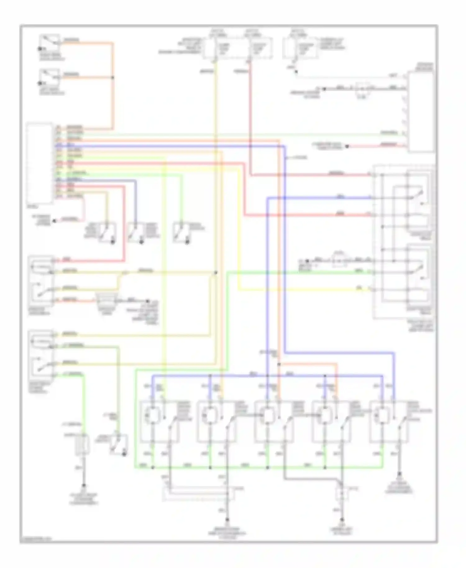 Rio Kia I facelift (2002-2005): Power door locks circuit