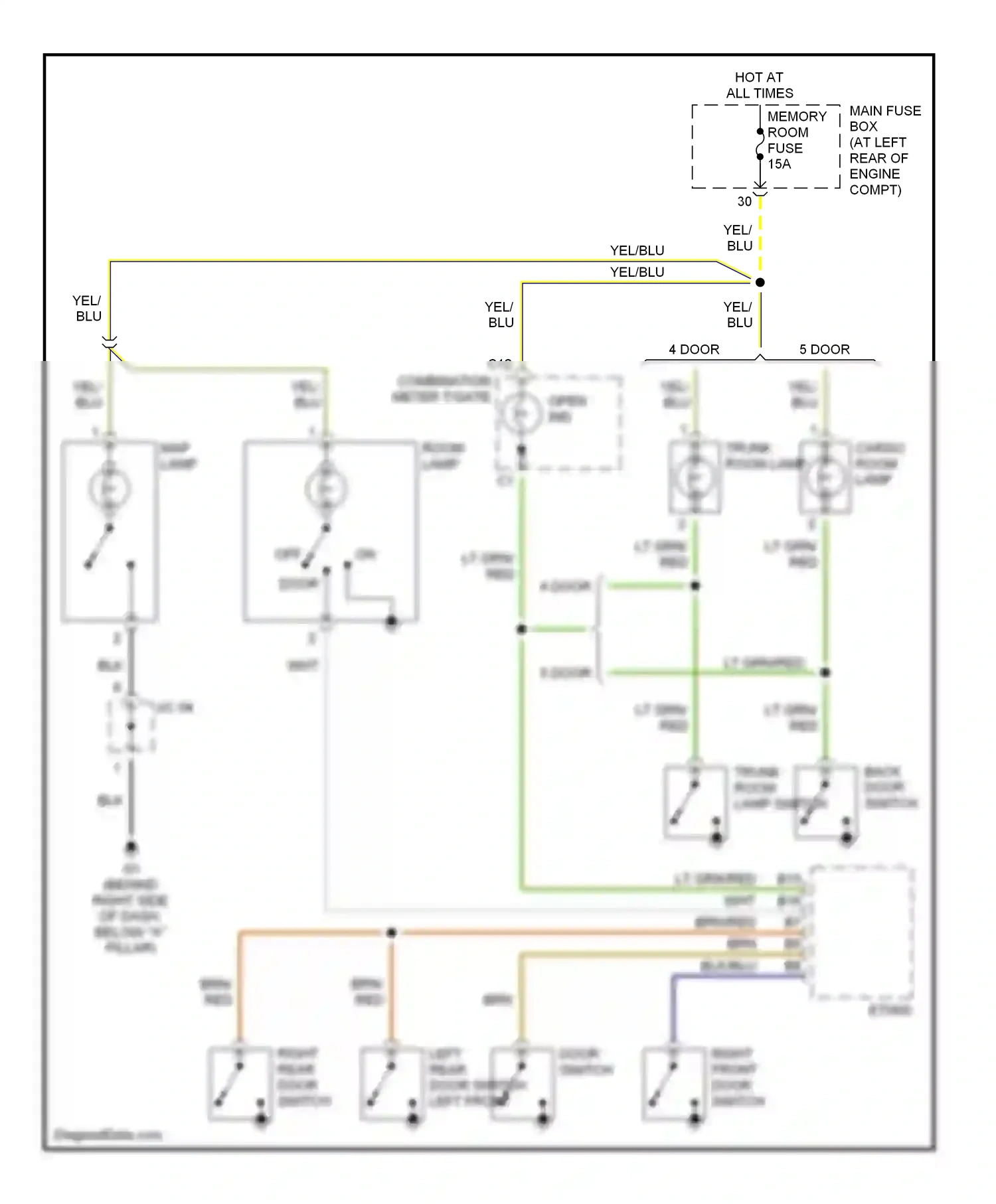 Kia Rio I facelift (2002-2005) blu wiring diagram  (11 of 26)