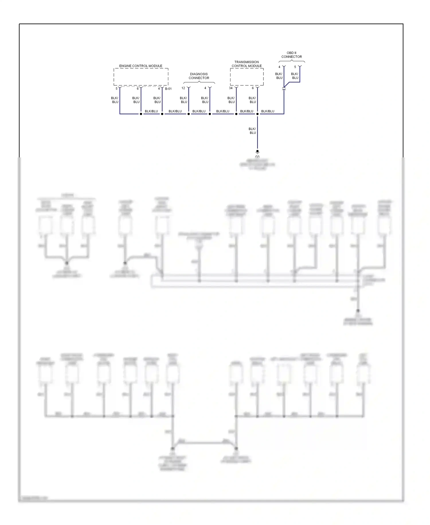 Kia Rio I facelift (2002-2005) blu wiring diagram  (13 of 26)